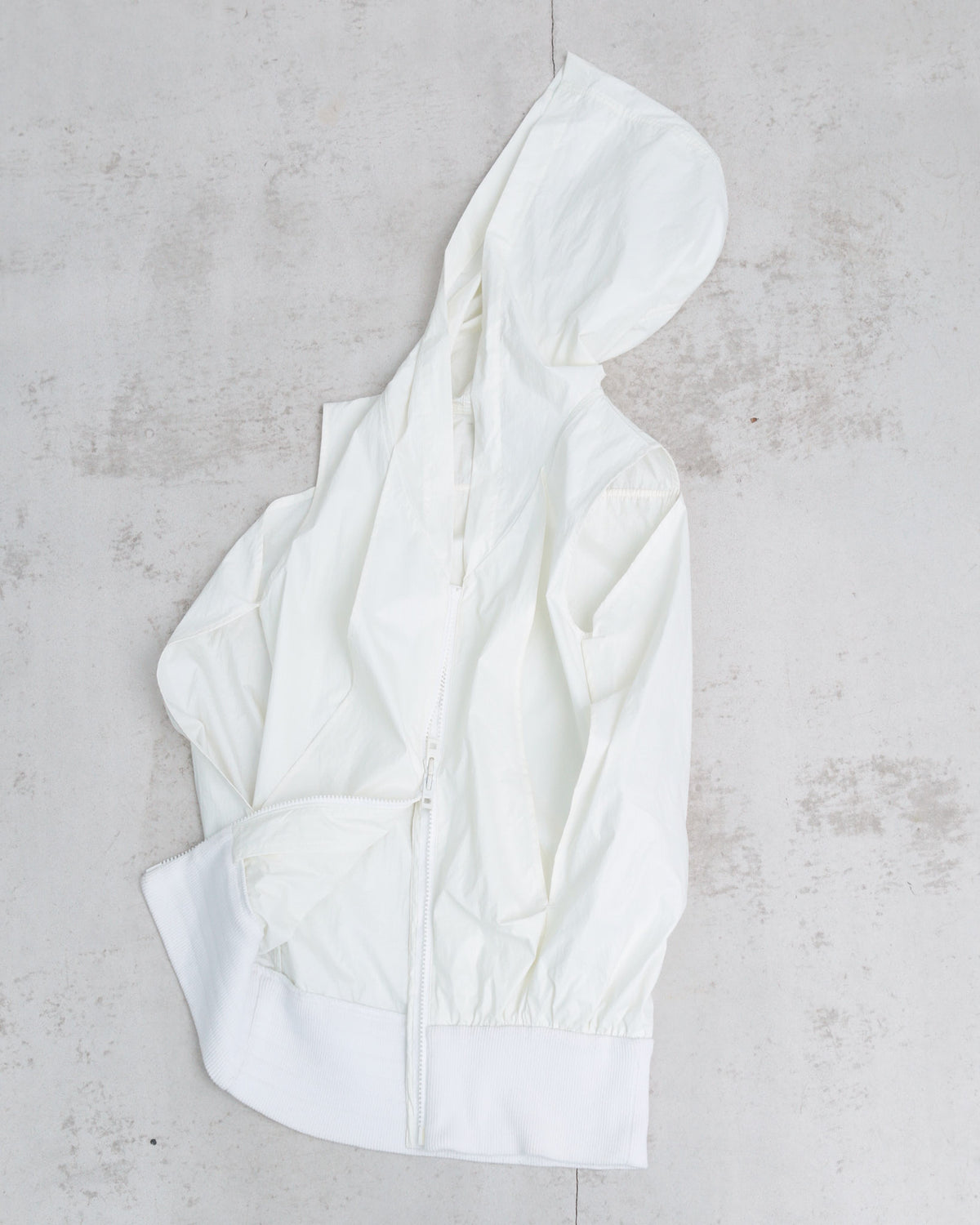 ivory technical hooded jacket