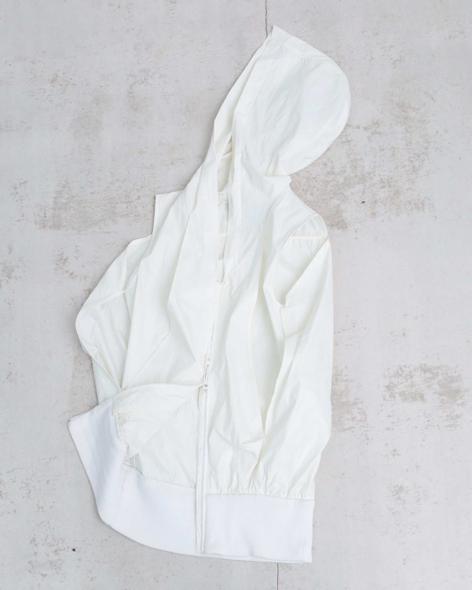 ivory technical hooded jacket