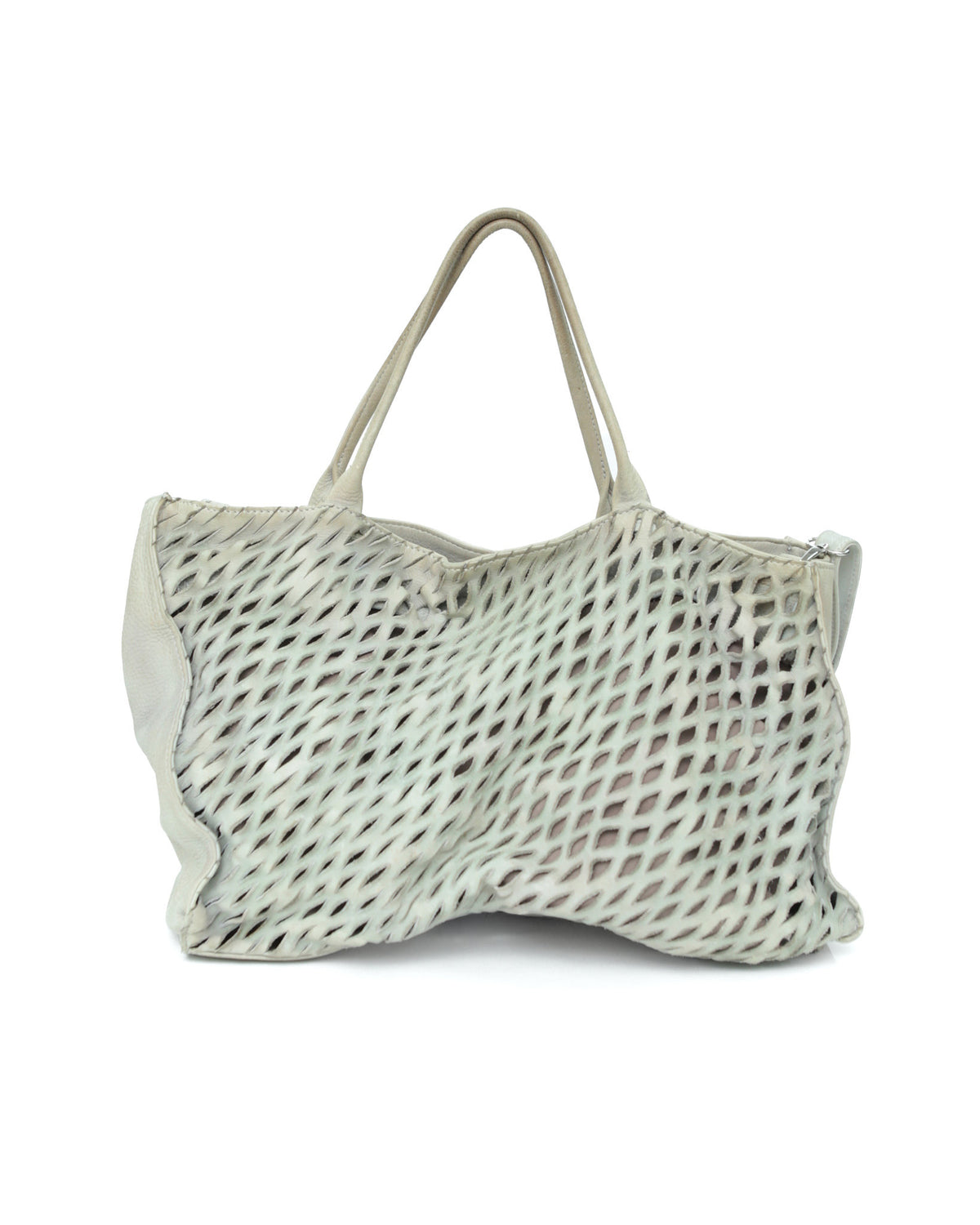 maxi cut-out detailed leather bag