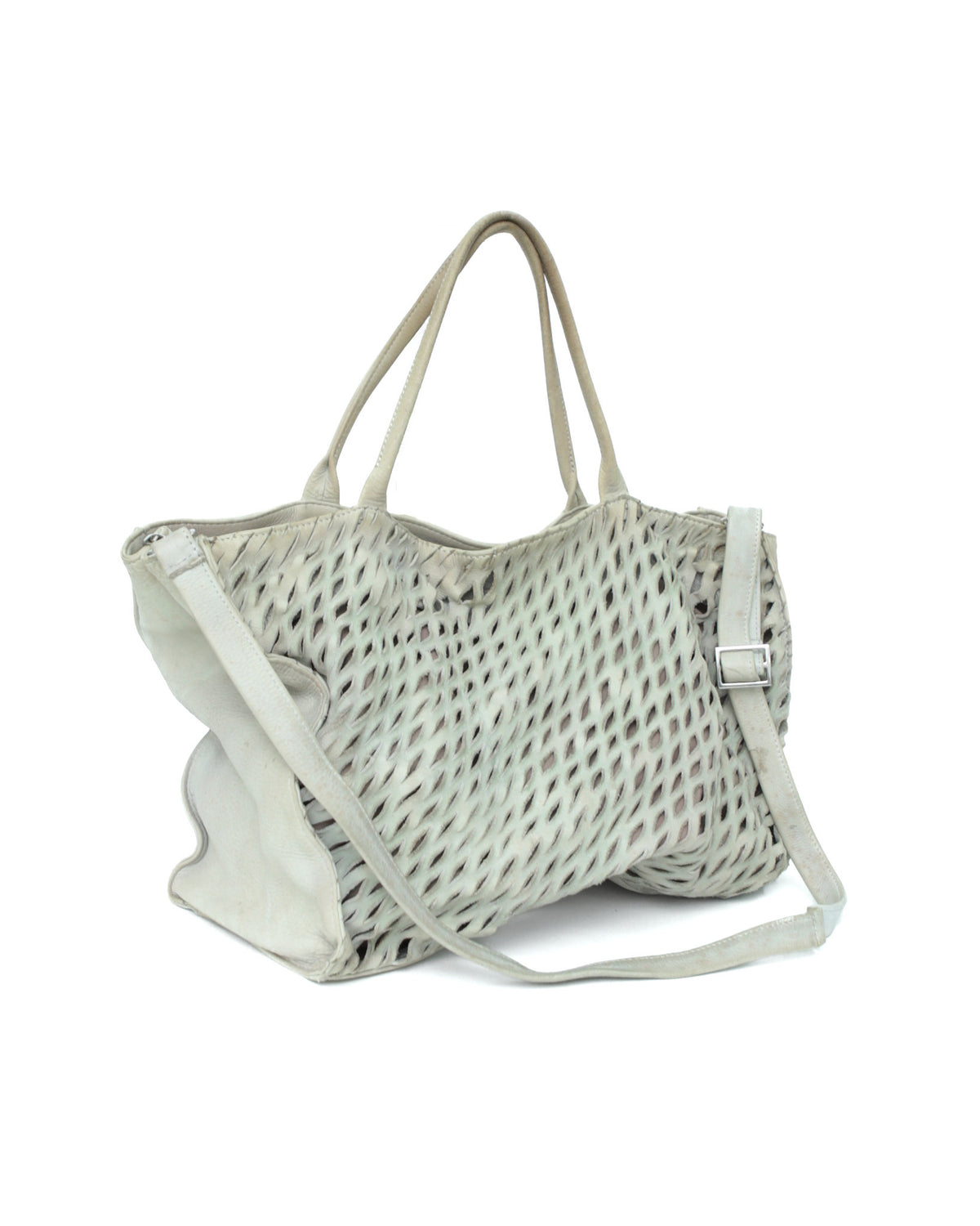maxi cut-out detailed leather bag