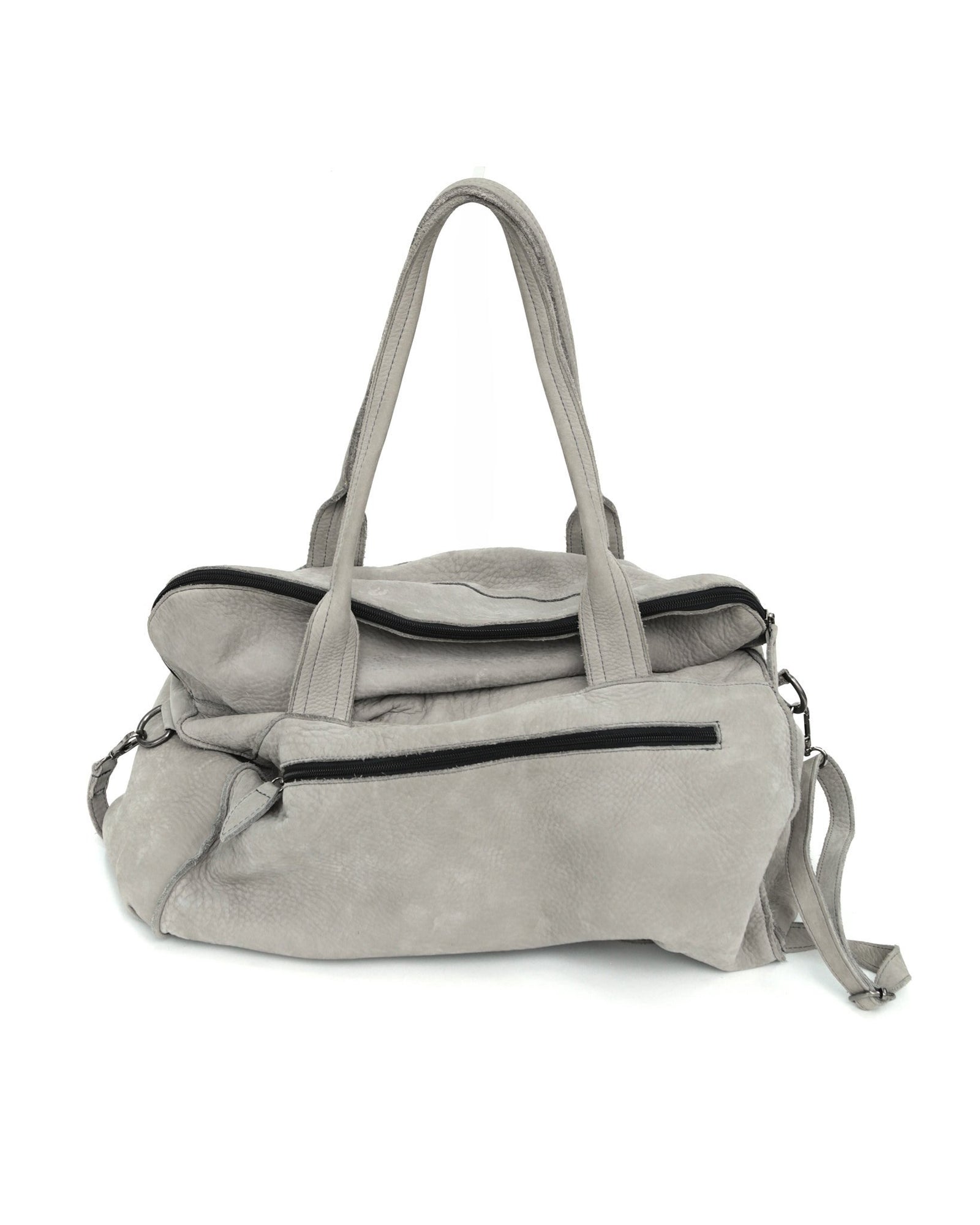 maxi washed grey flap bag