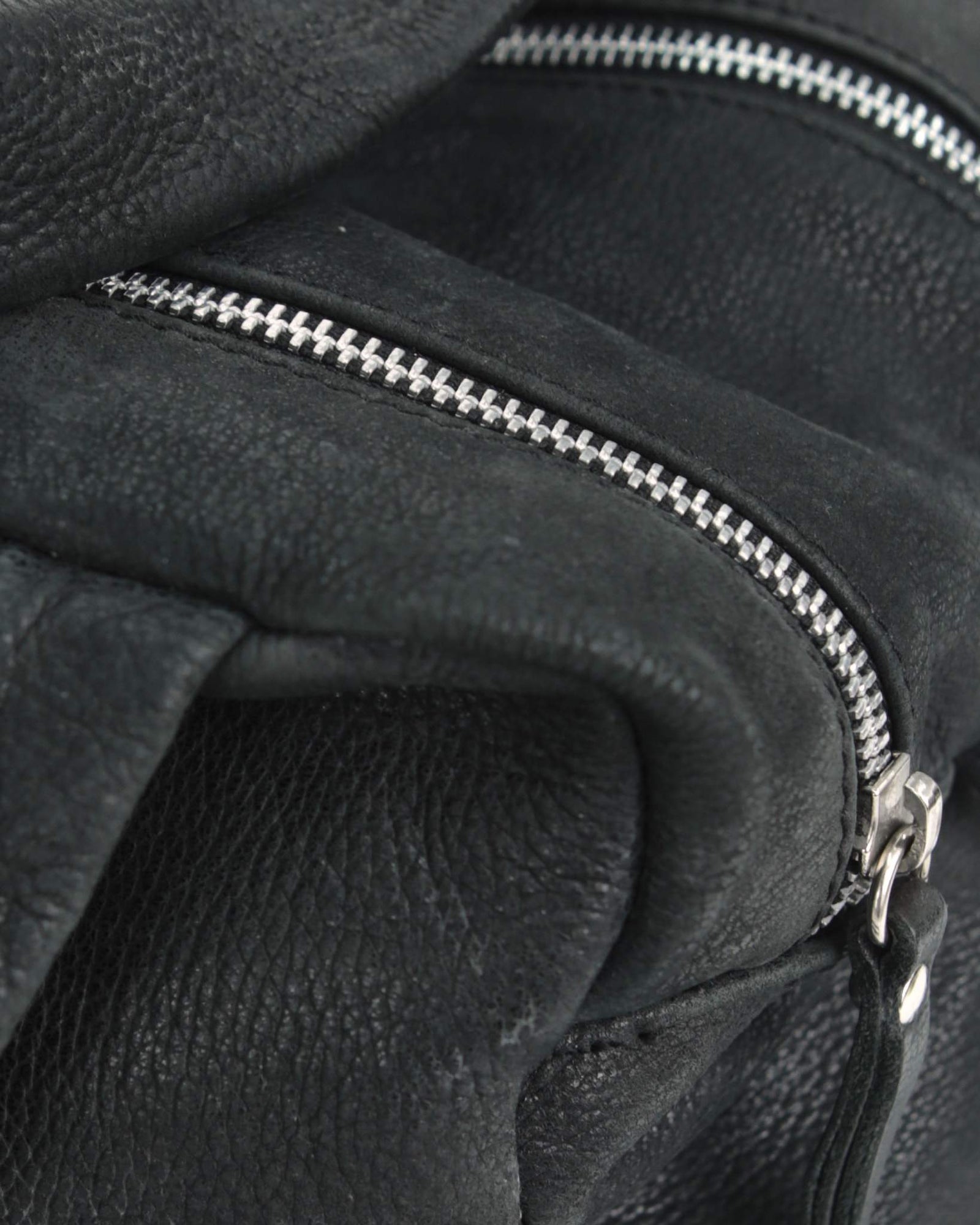 medium black multizipper bag