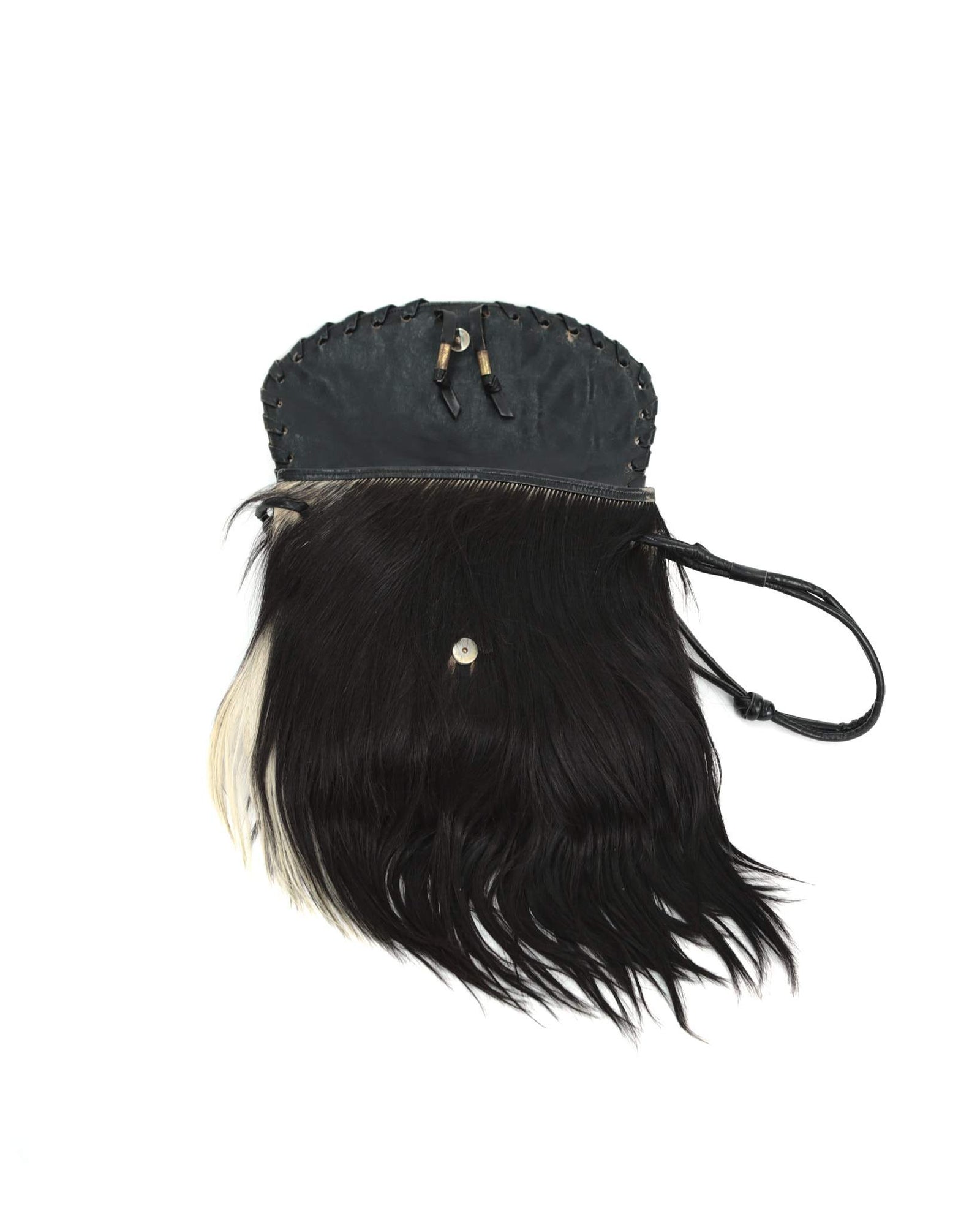 medium multi color pony hair cross body bag