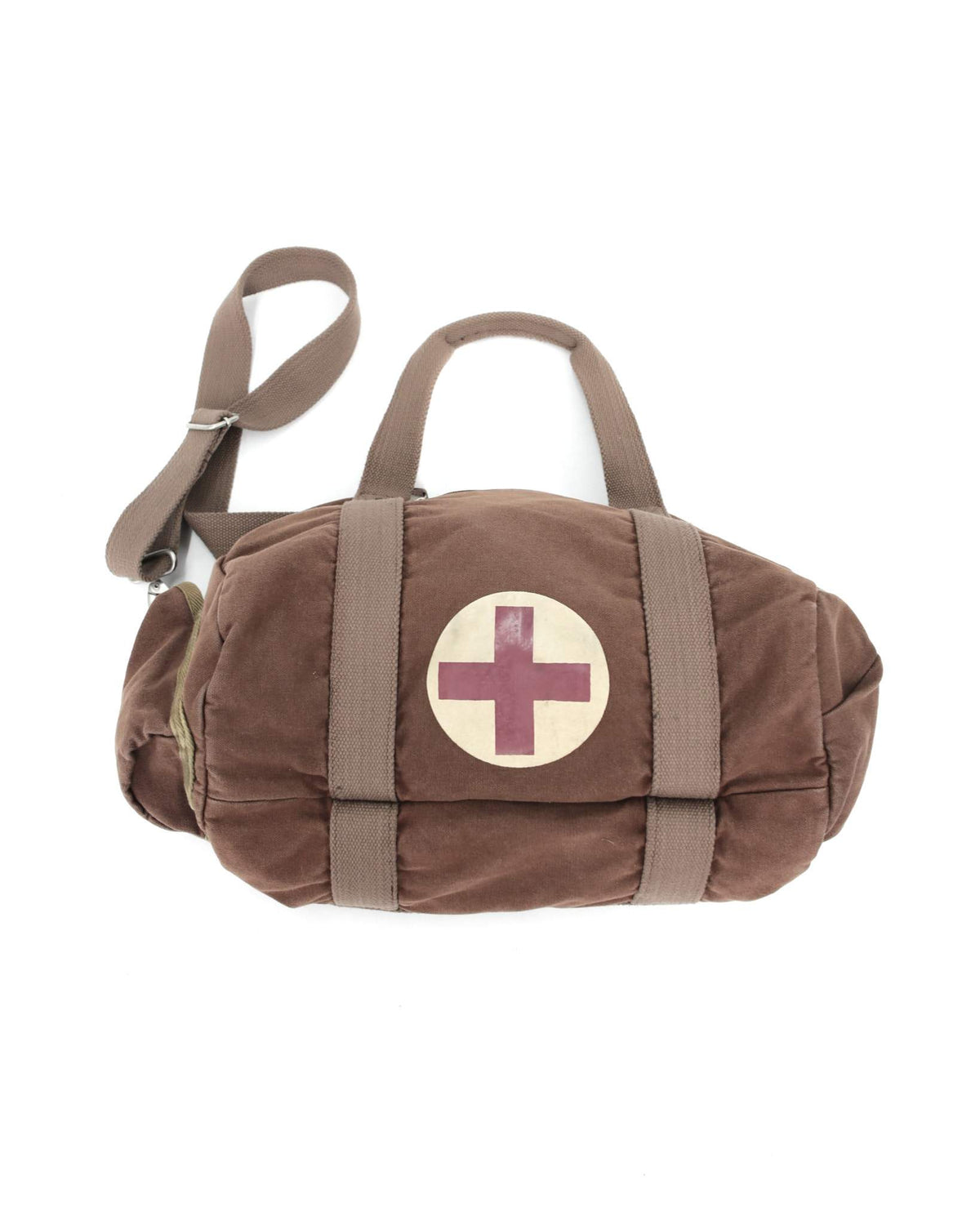 medium multi pocket chestnut linen bag