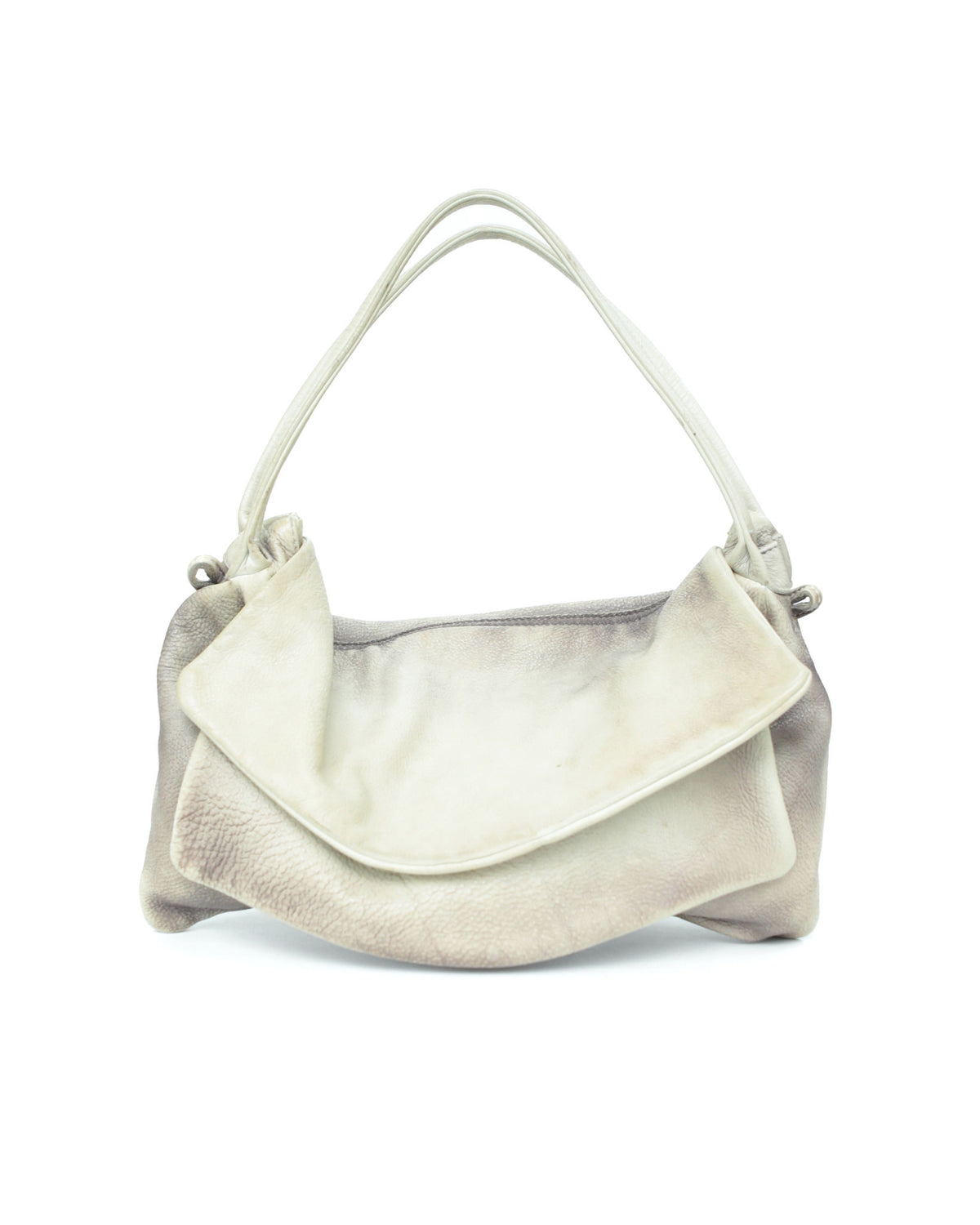 medium washed taupe flap bag