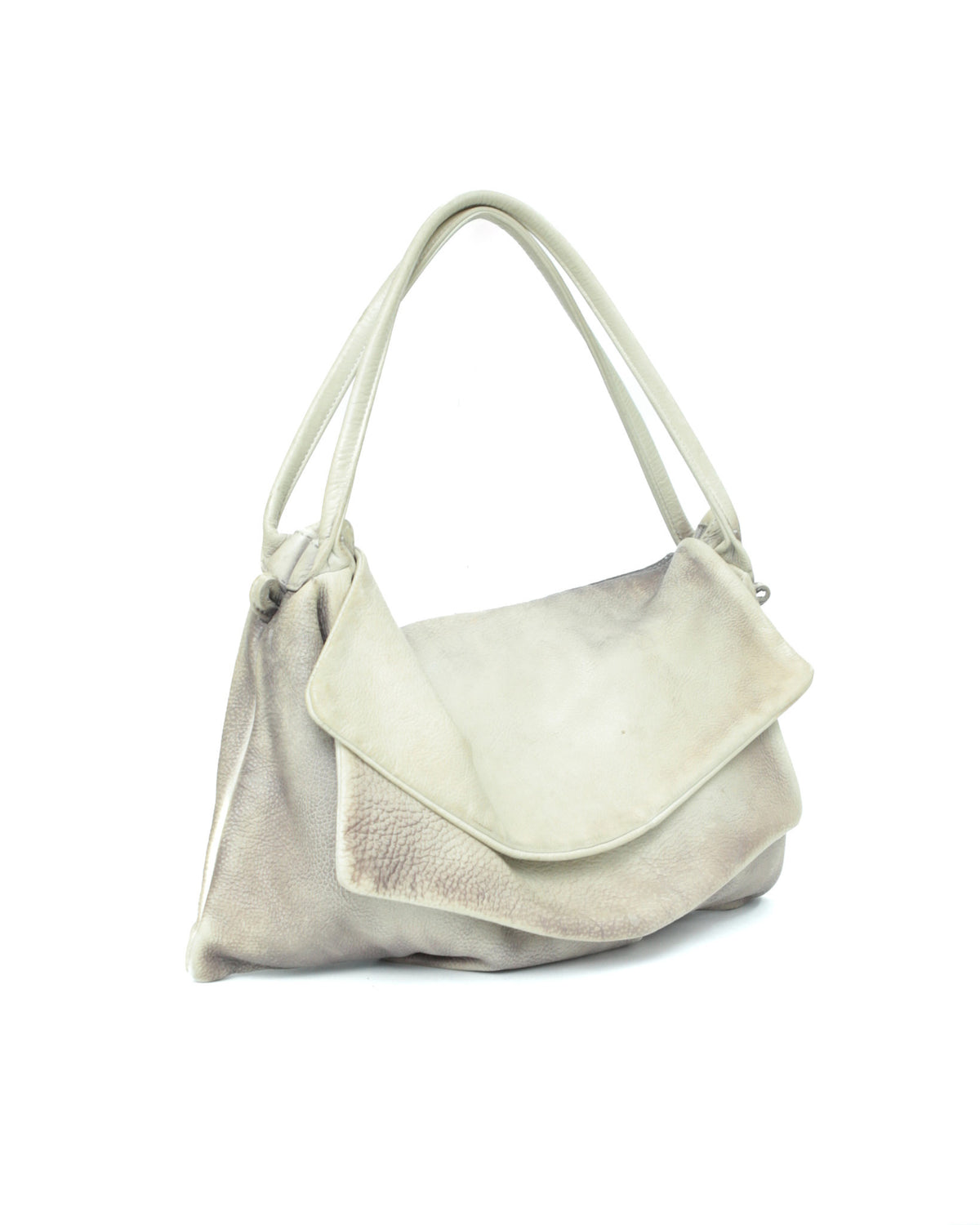 medium washed taupe flap bag