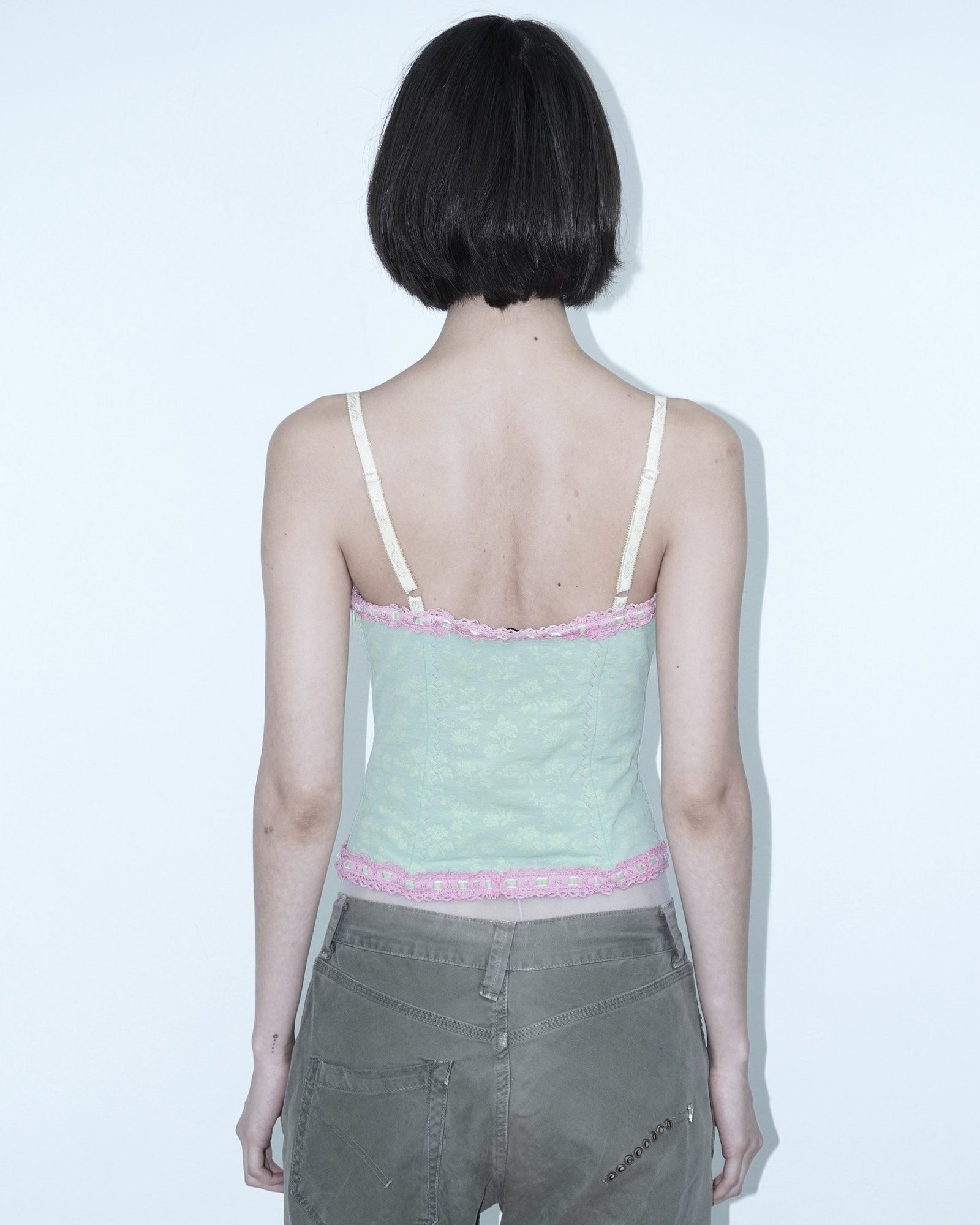 mint green cute corset