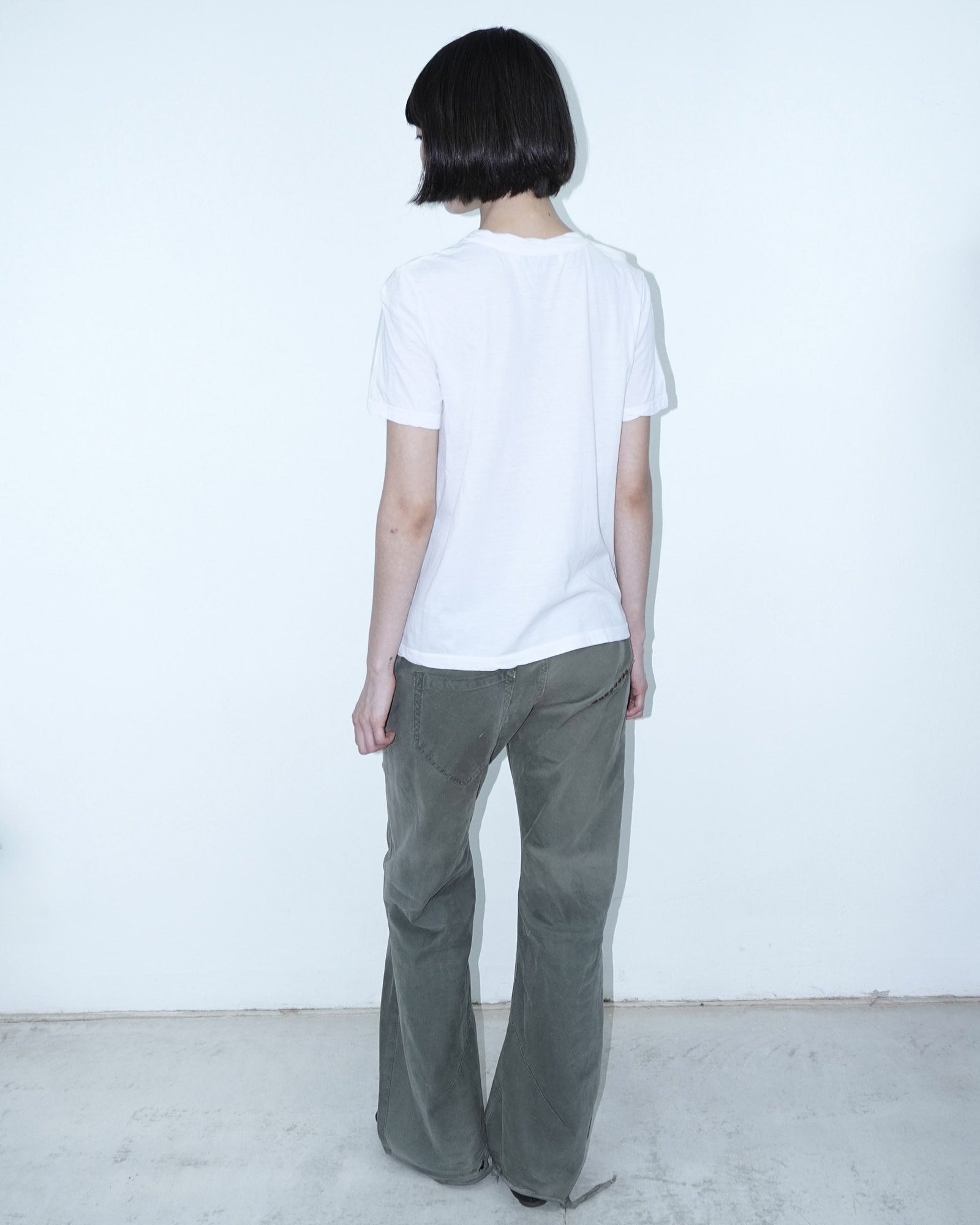 oversized white tee with mesh details