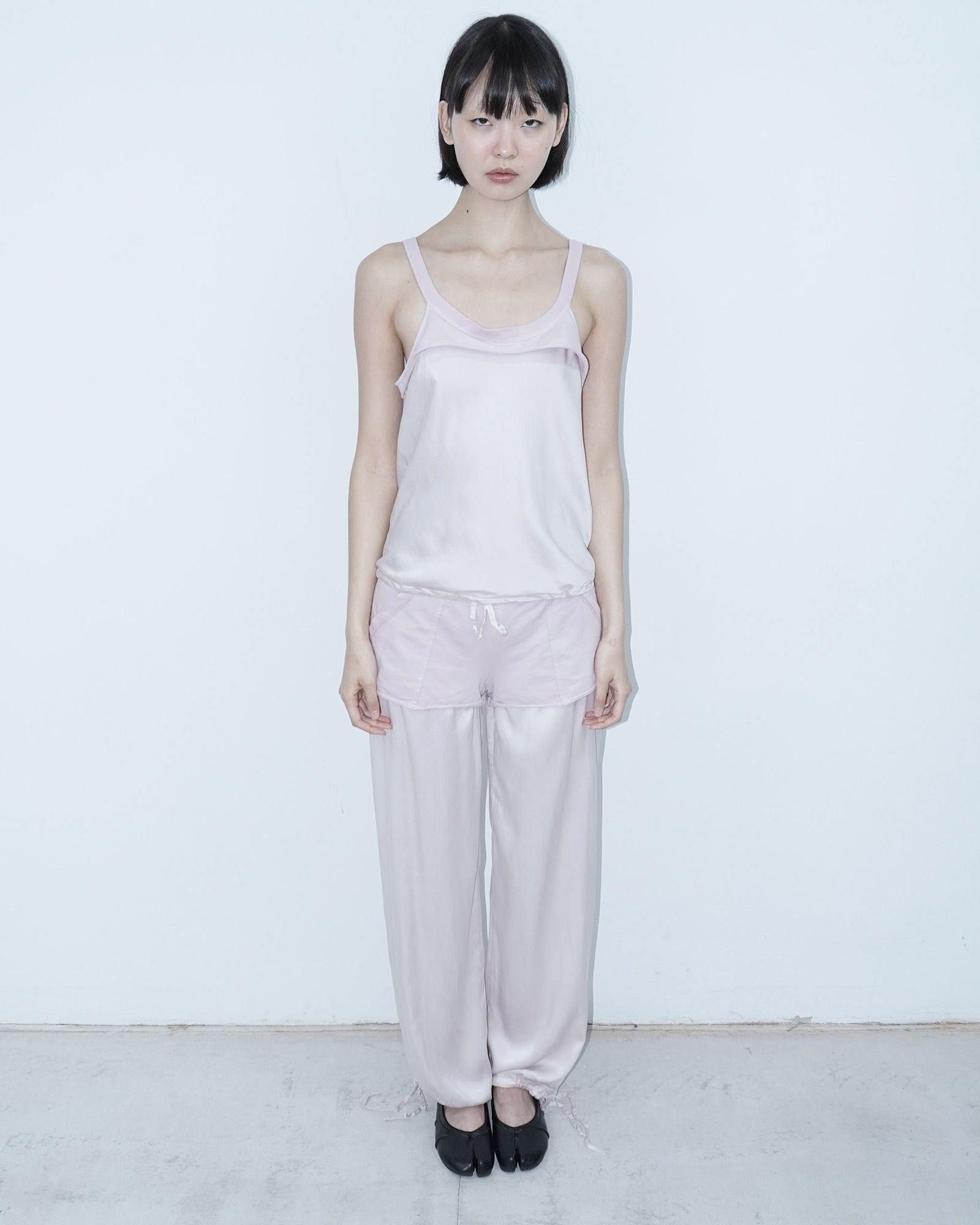 pale pink silk set