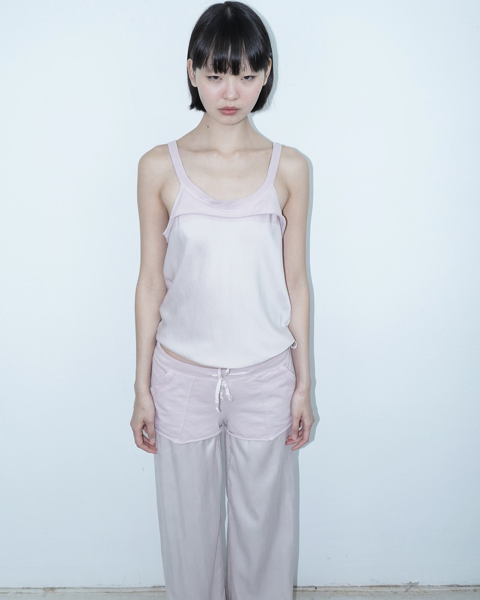 pale pink silk set