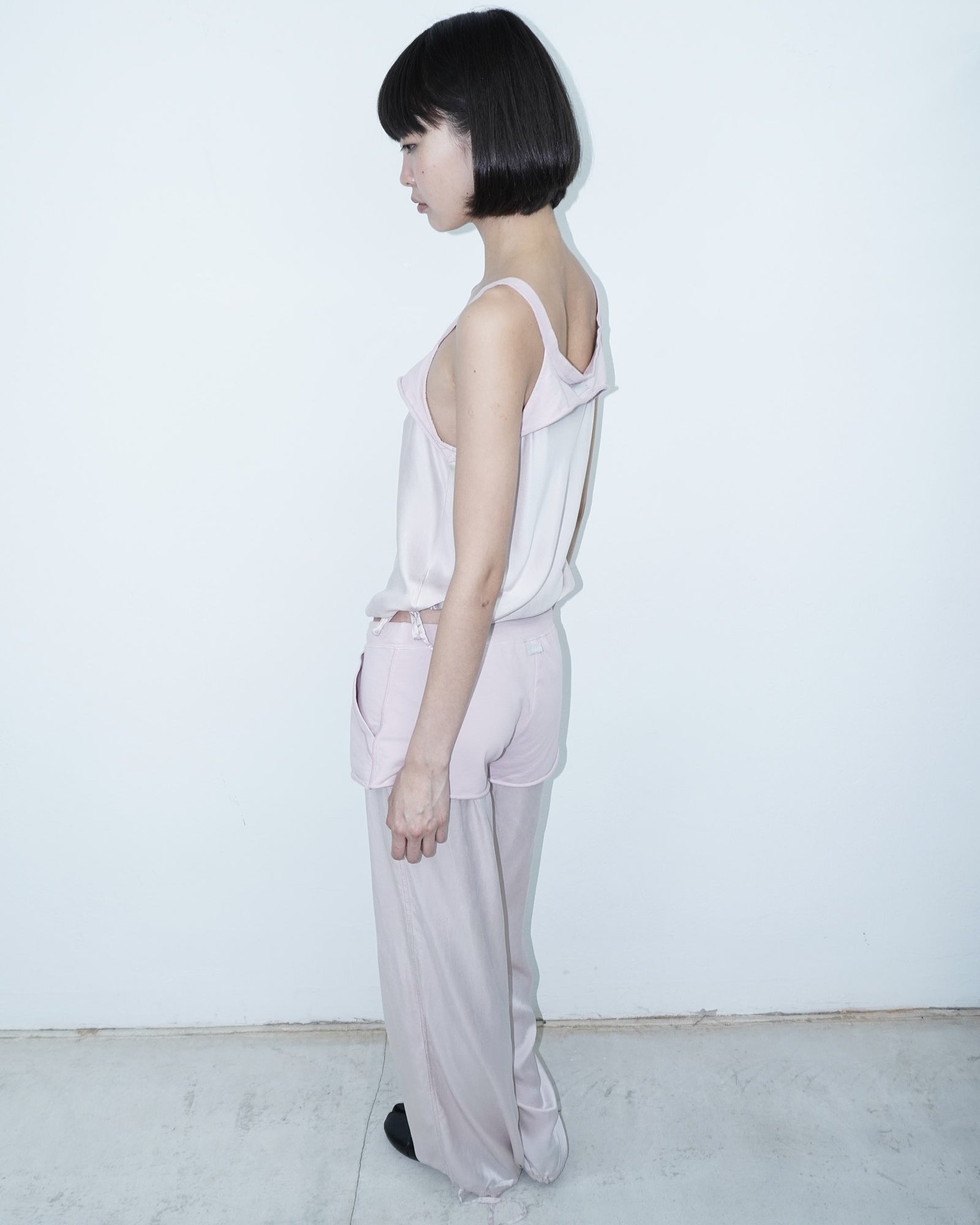 pale pink silk set