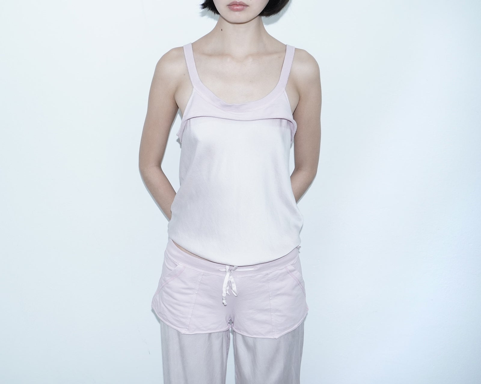 pale pink silk set