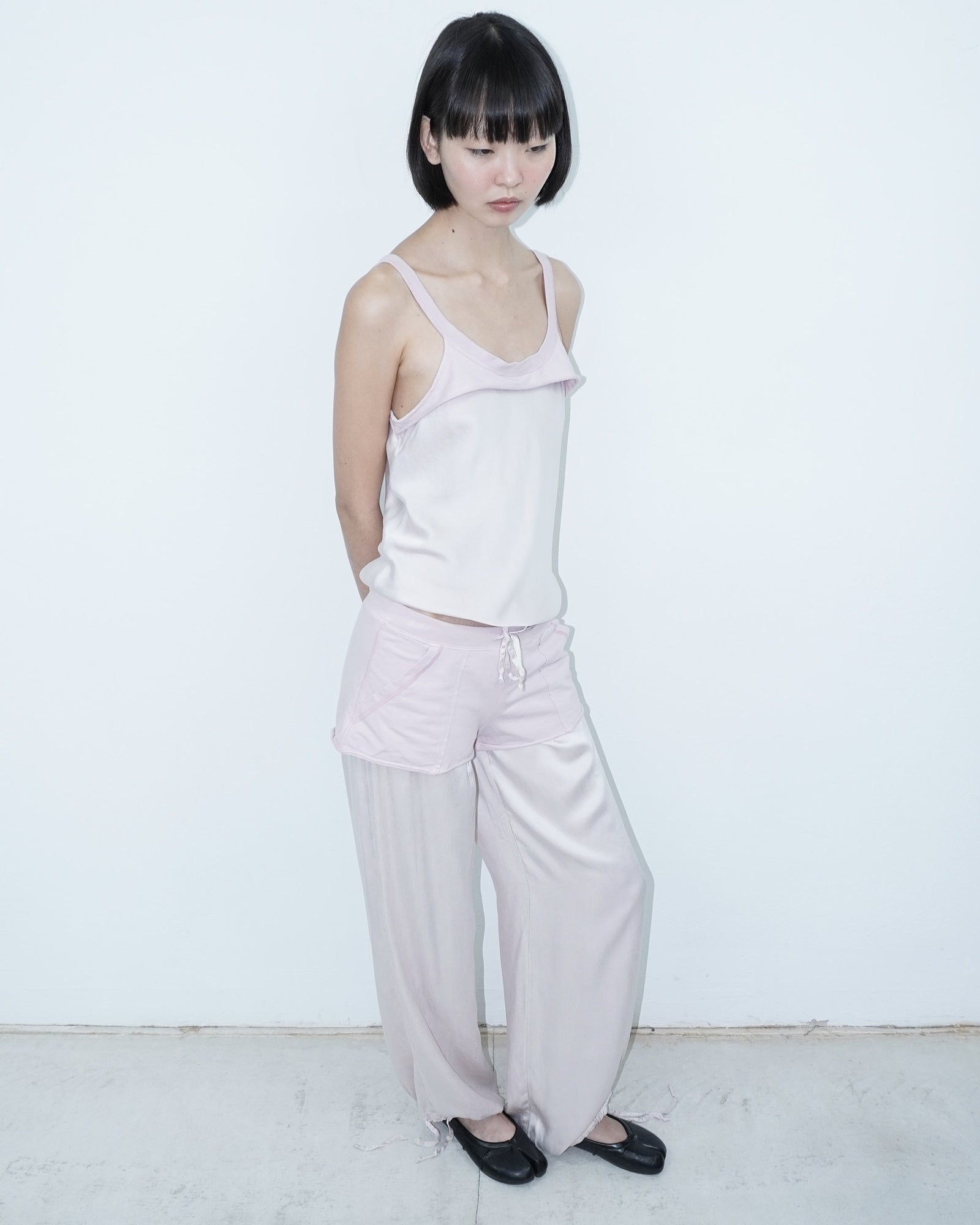 pale pink silk set
