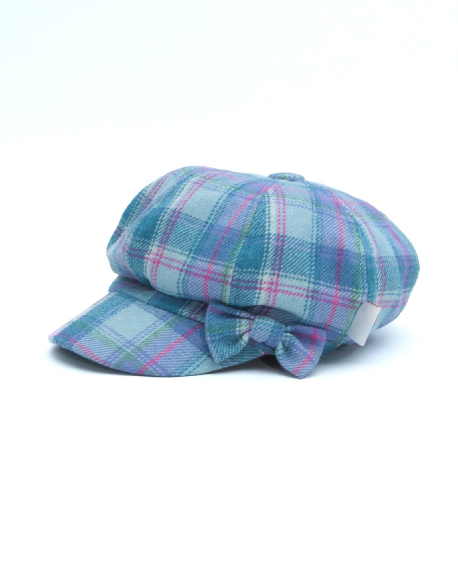 pastel tartan newsboy cap