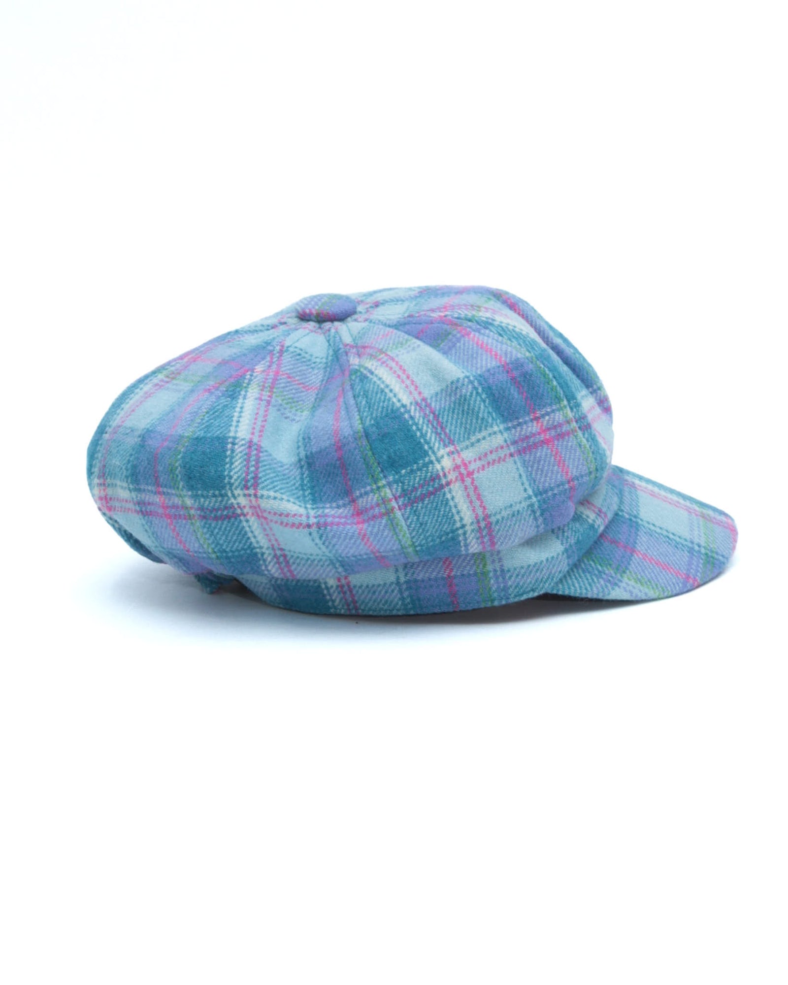 pastel tartan newsboy cap
