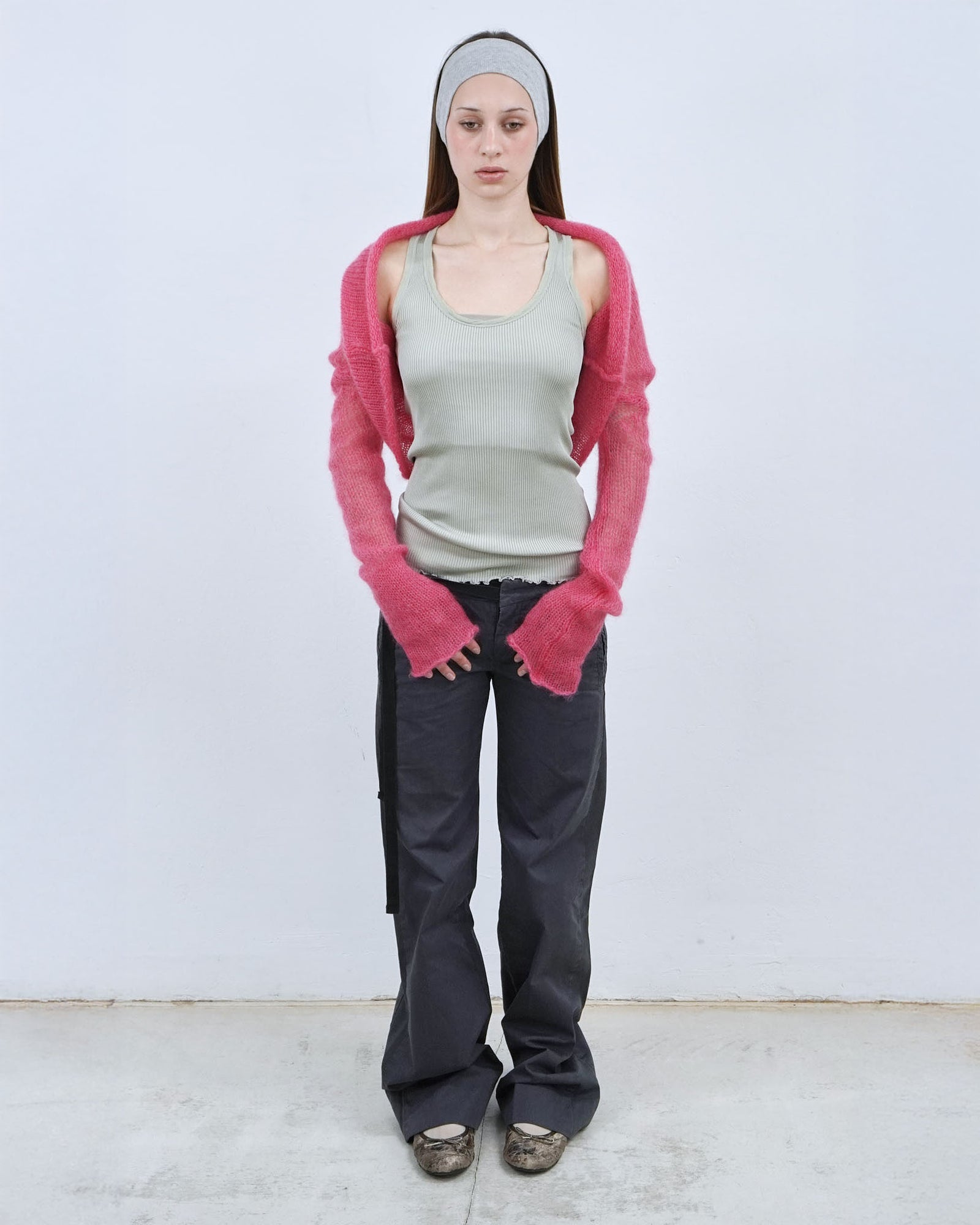 pink mohair bolero