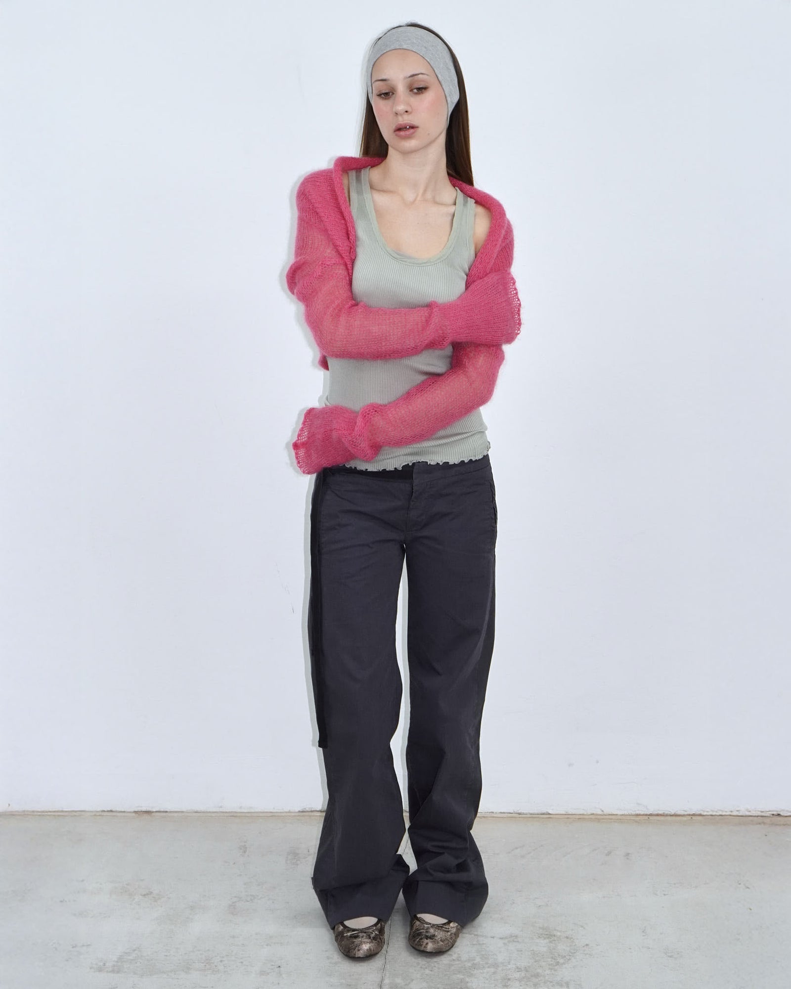 pink mohair bolero
