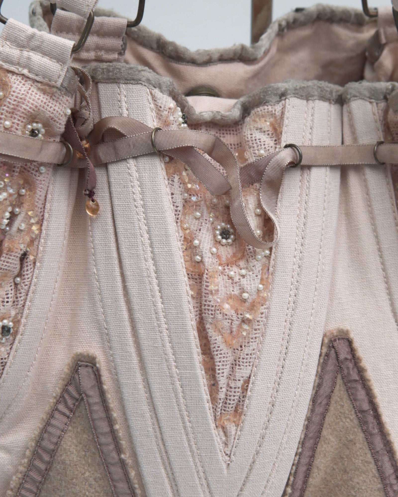 pink patchwork lace bag