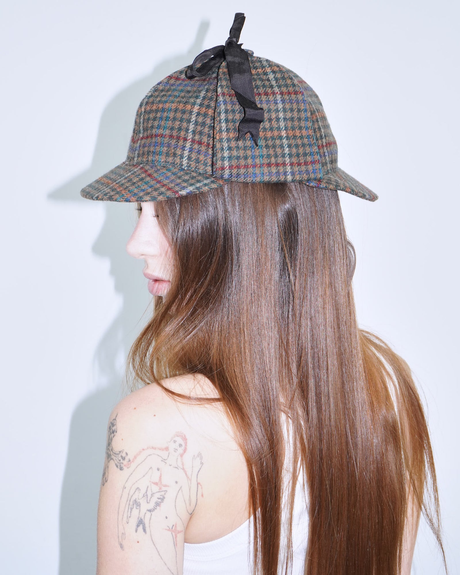 plaid ear-flap cap