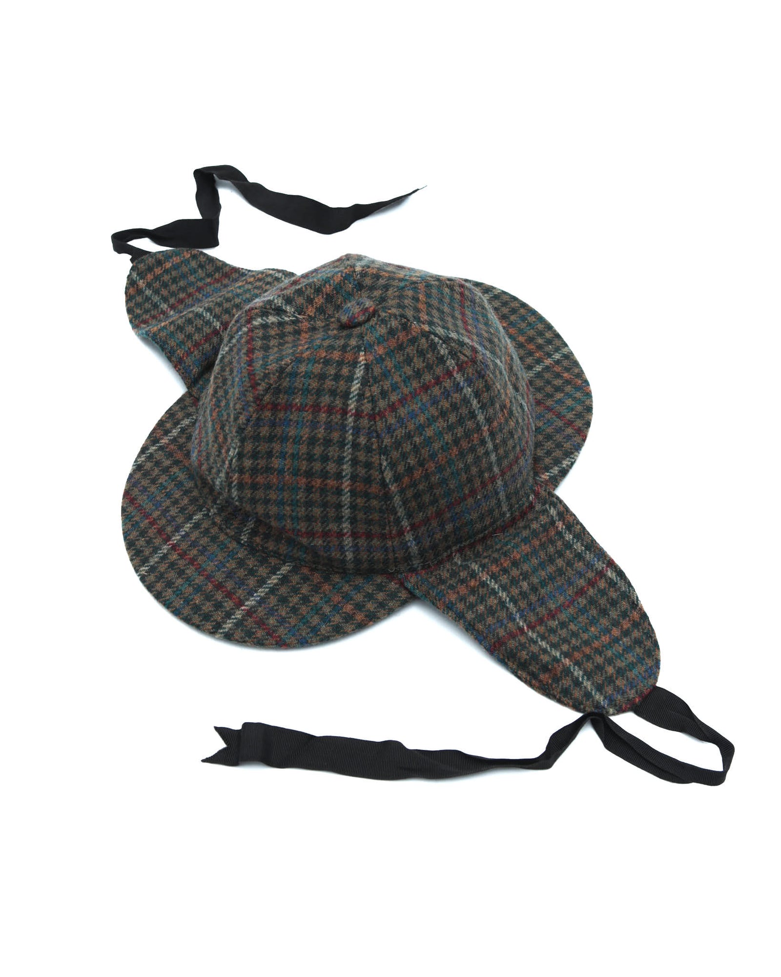 plaid ear-flap cap