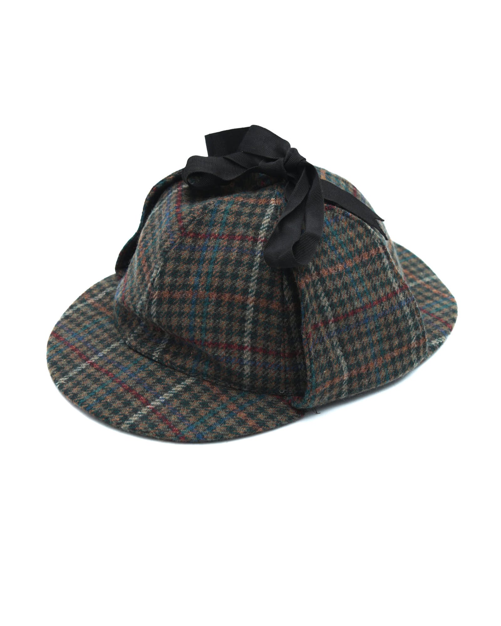 plaid ear-flap cap