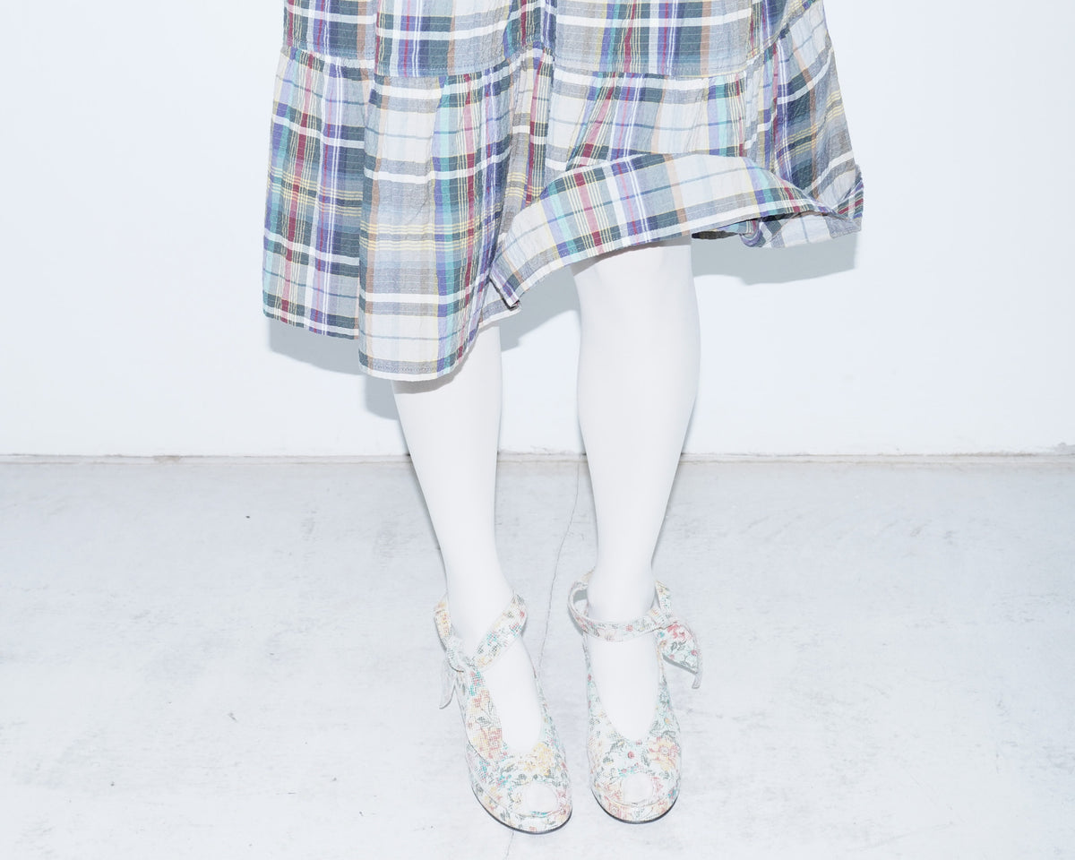 plaid midi skirt