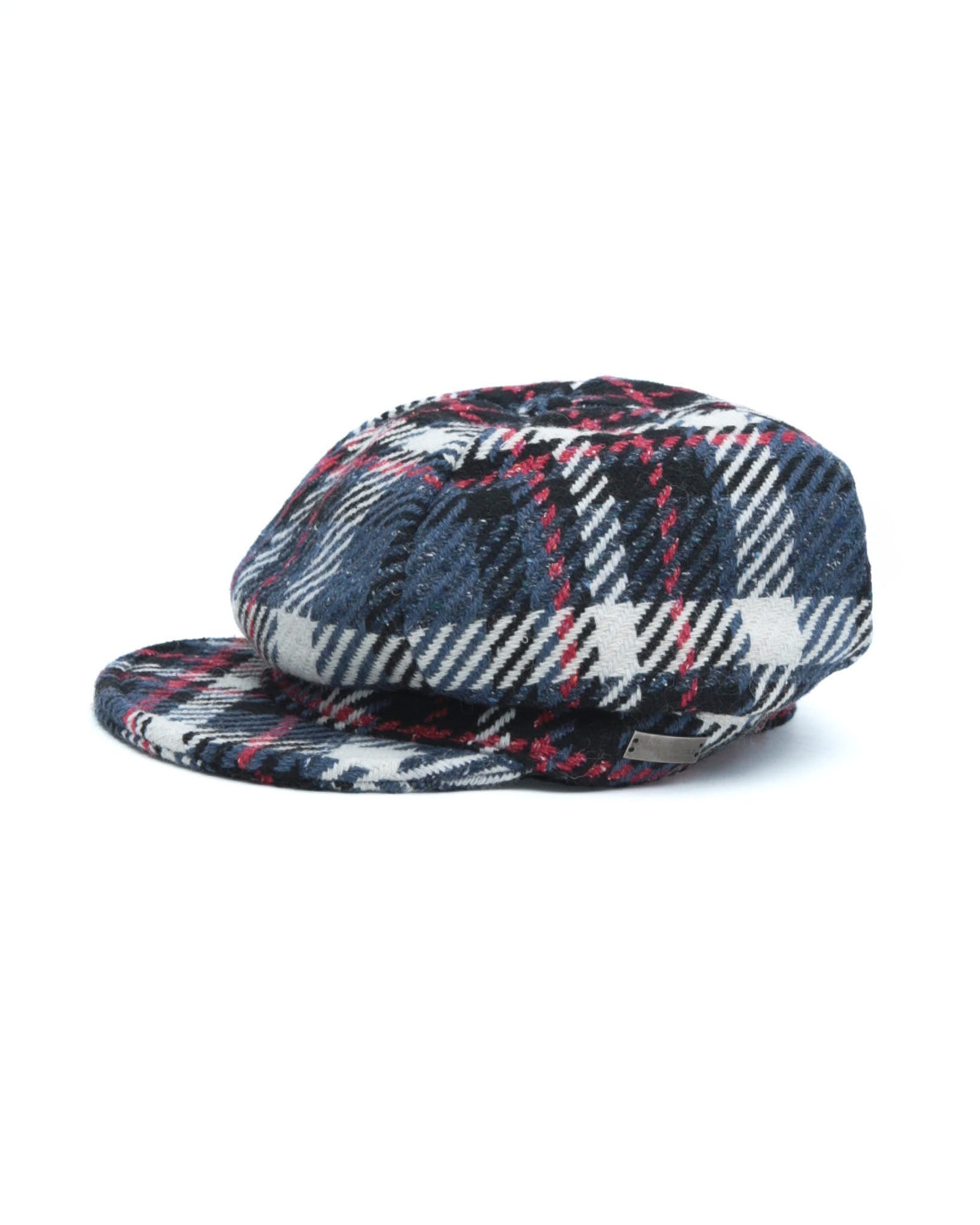 plaid wool baseball cap