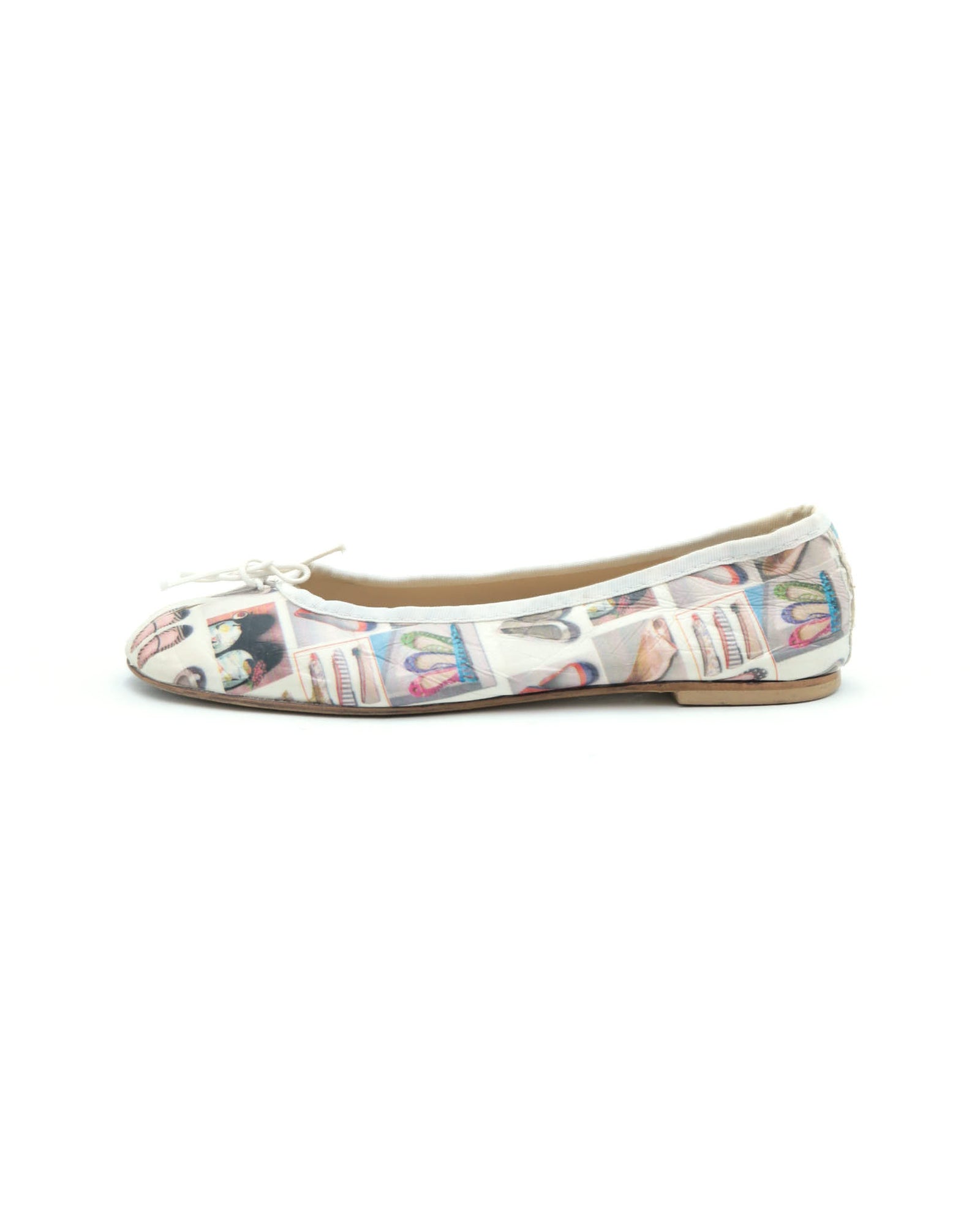 printed ballet flats