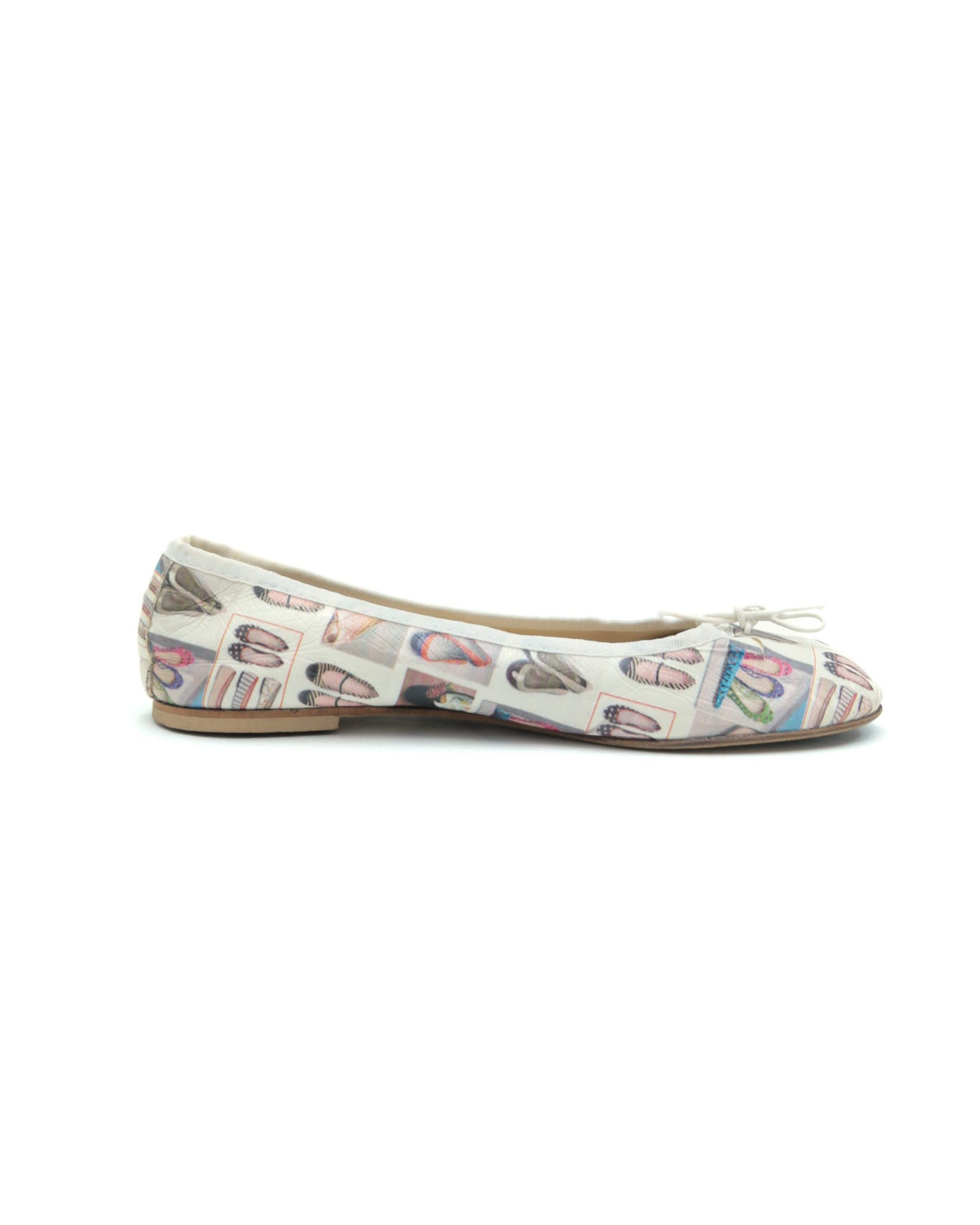 printed ballet flats