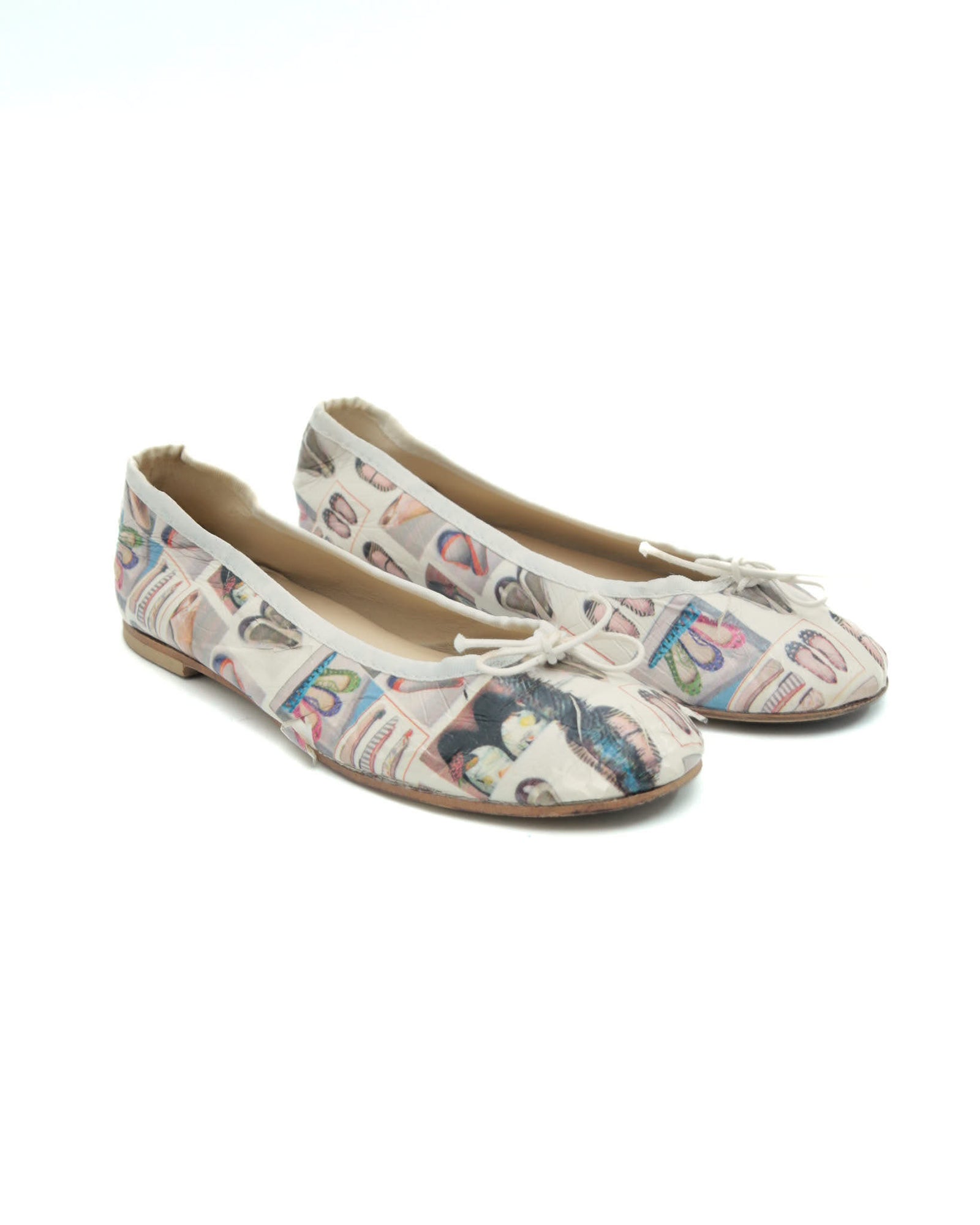 printed ballet flats