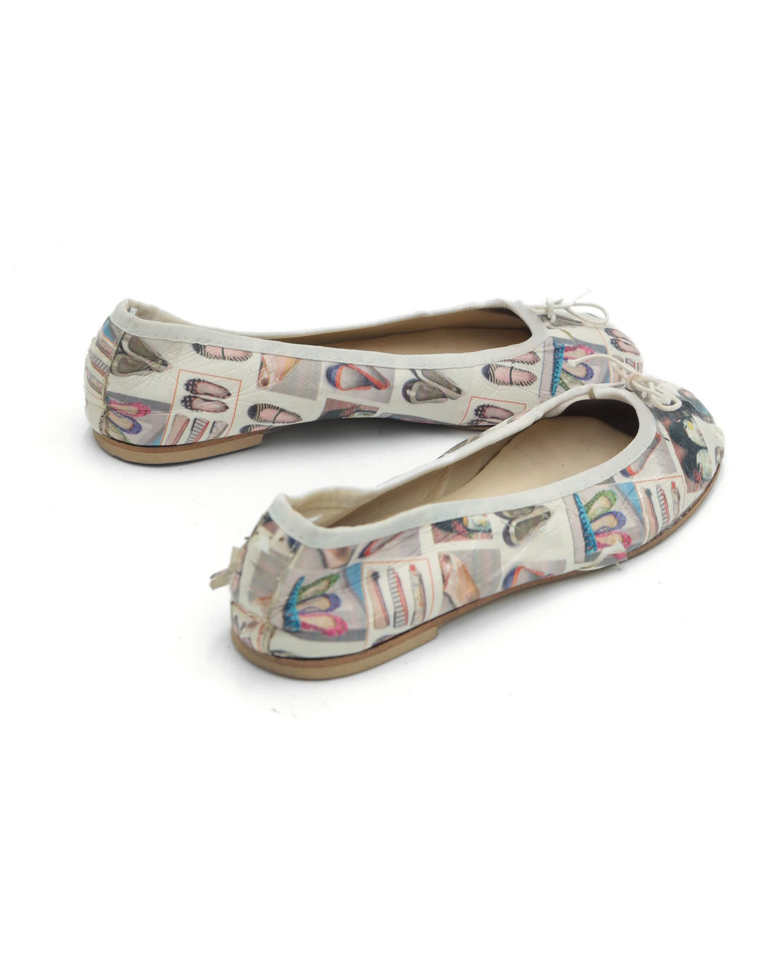 printed ballet flats
