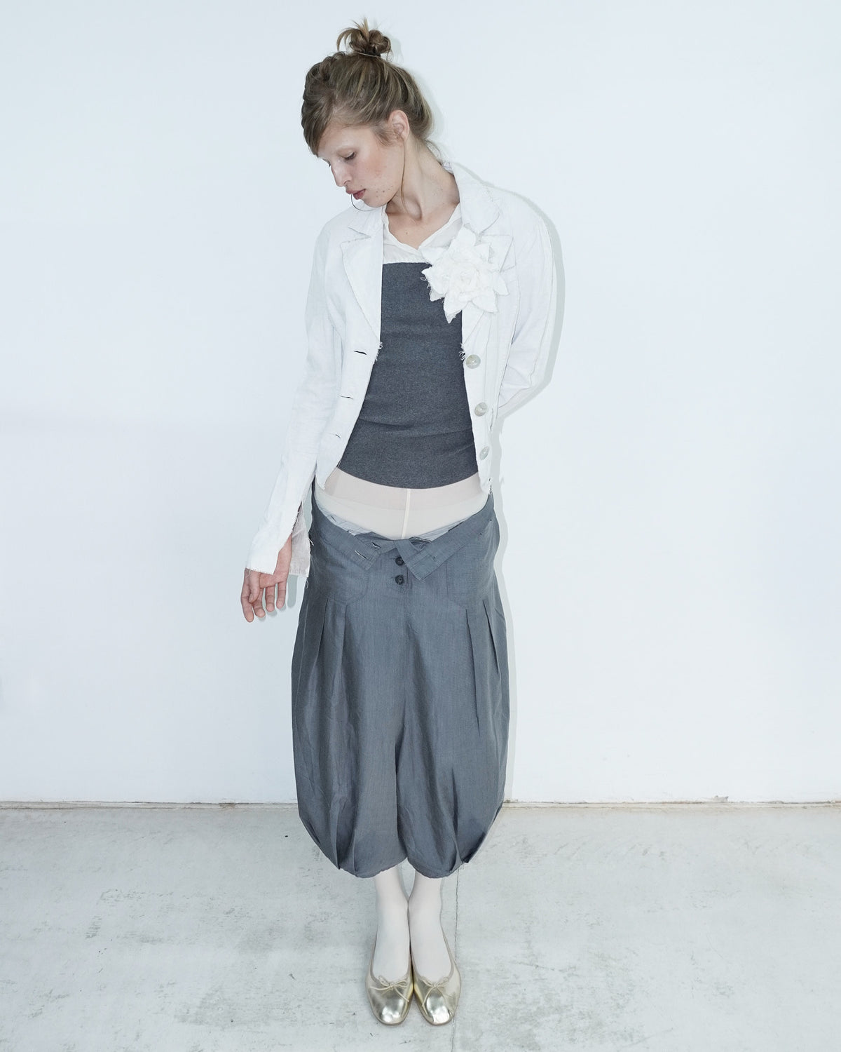 raw edge cotton jacket