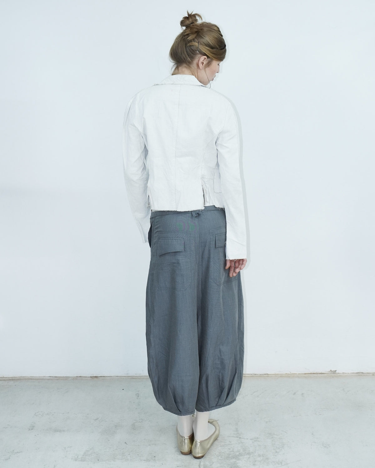 raw edge cotton jacket