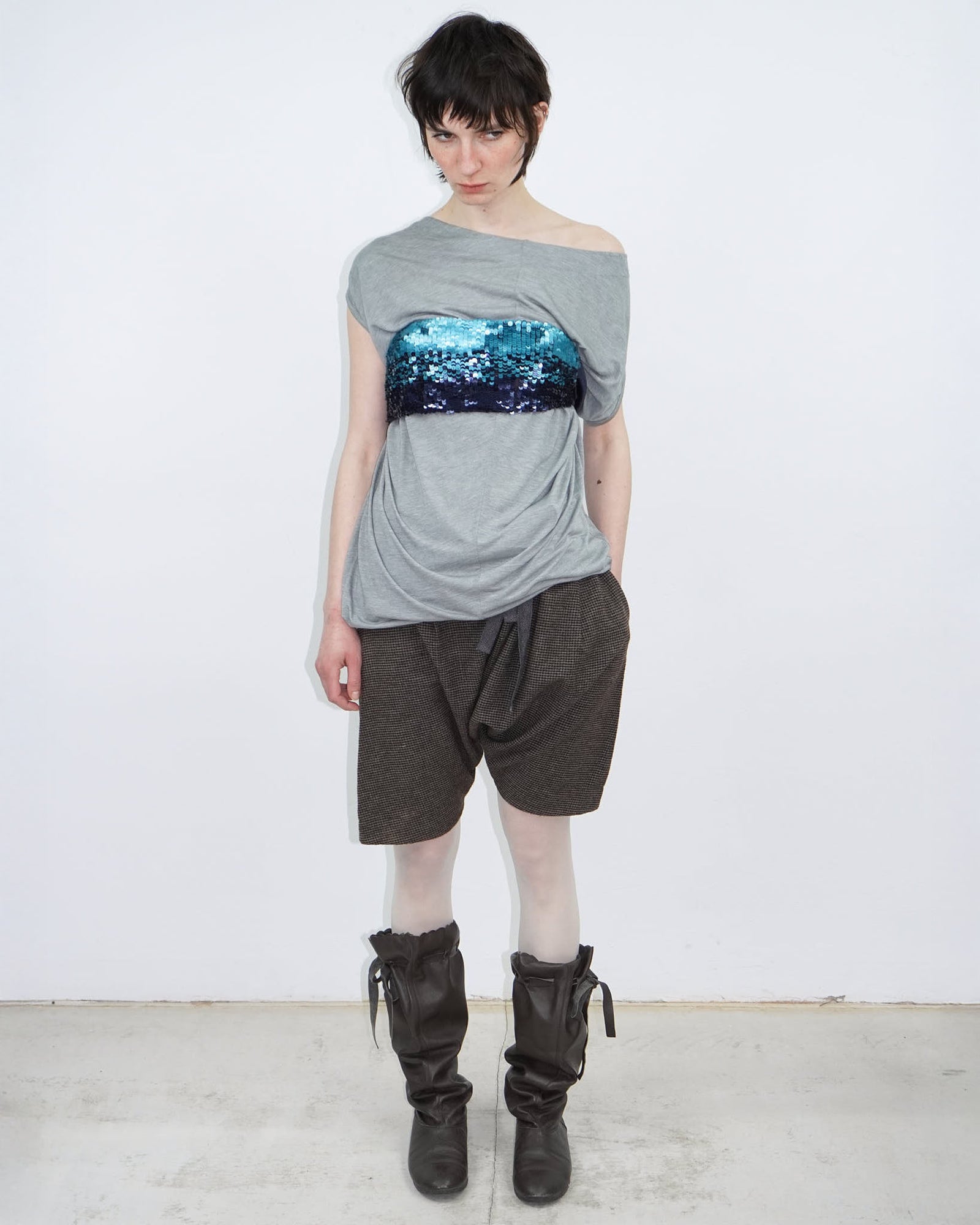 real silk & sequins micro top / bandeau