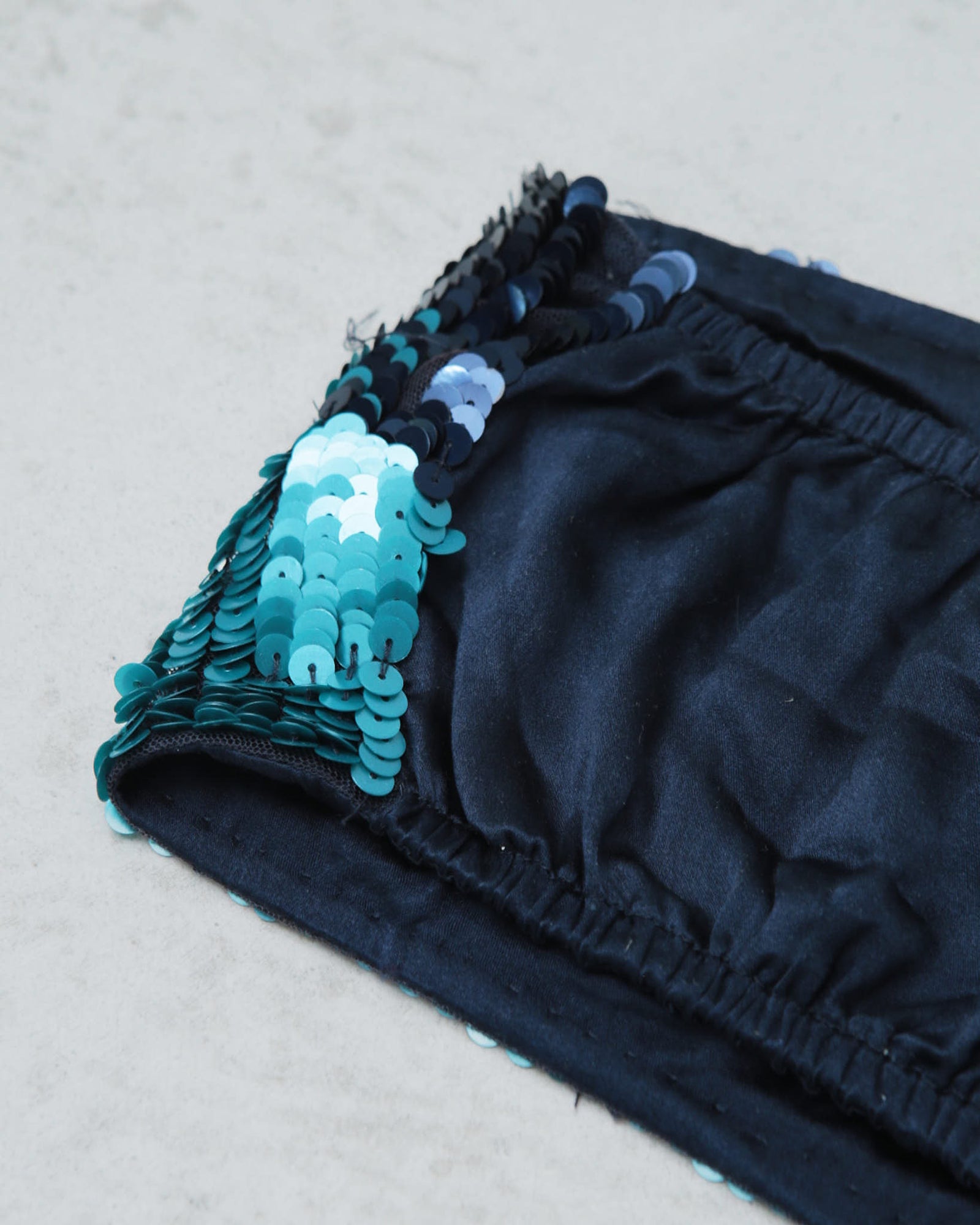 real silk & sequins micro top / bandeau