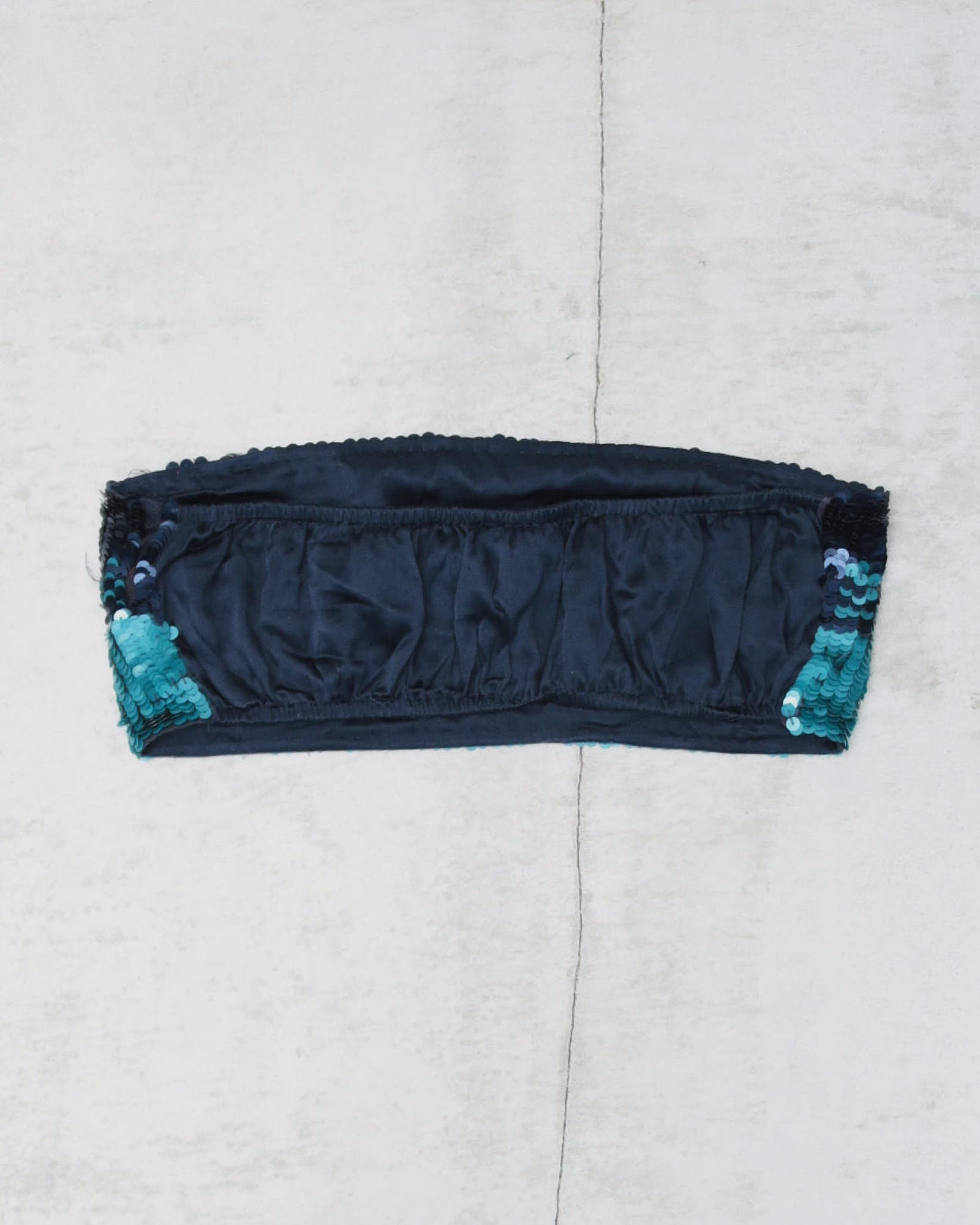 real silk & sequins micro top / bandeau