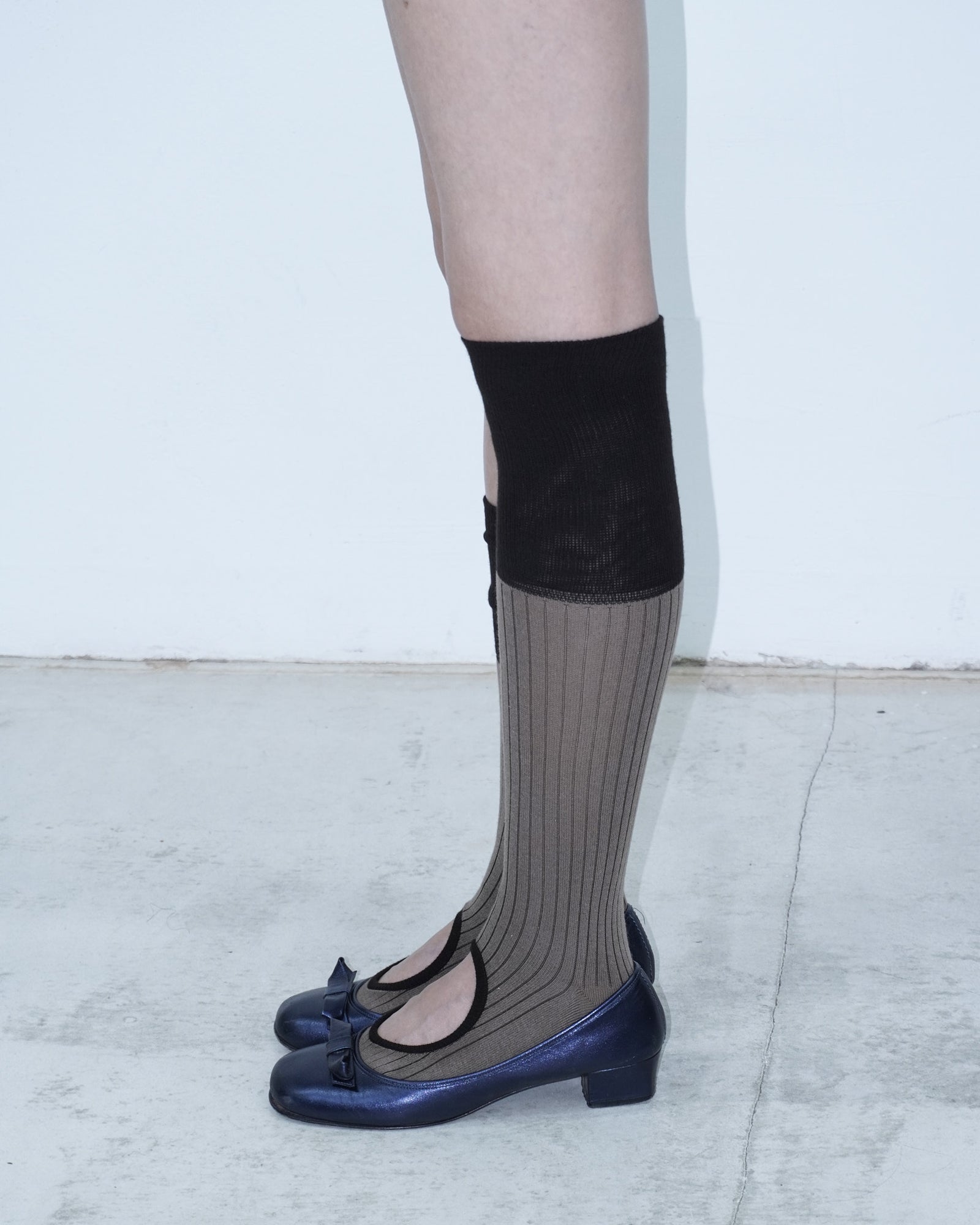 ribbed circle socks