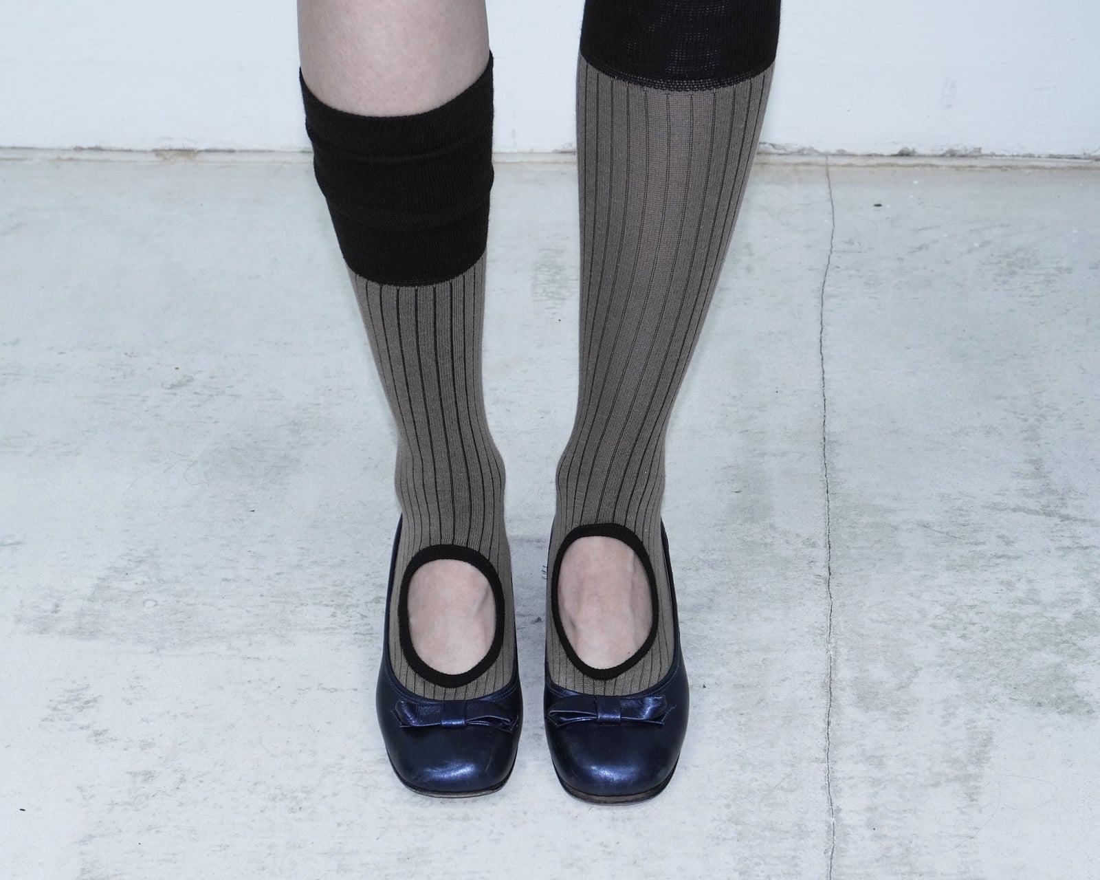 ribbed circle socks