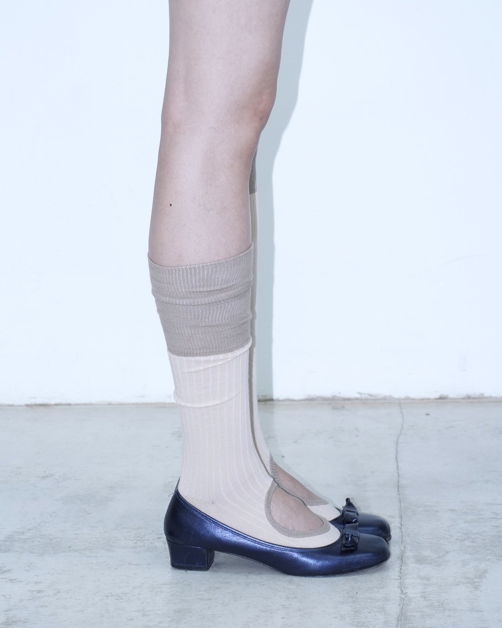 ribbed circle socks