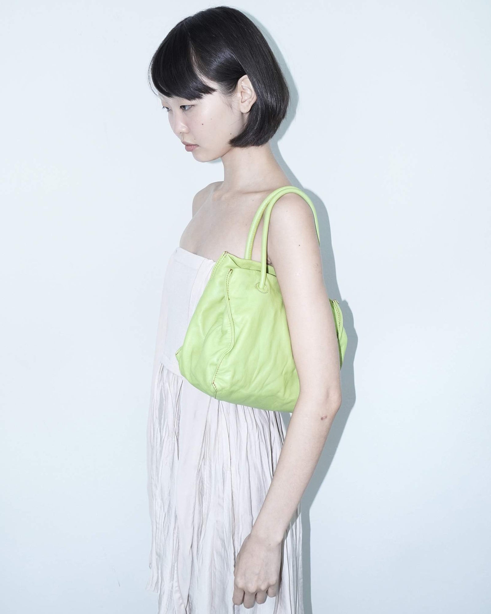 small lime green leather bag