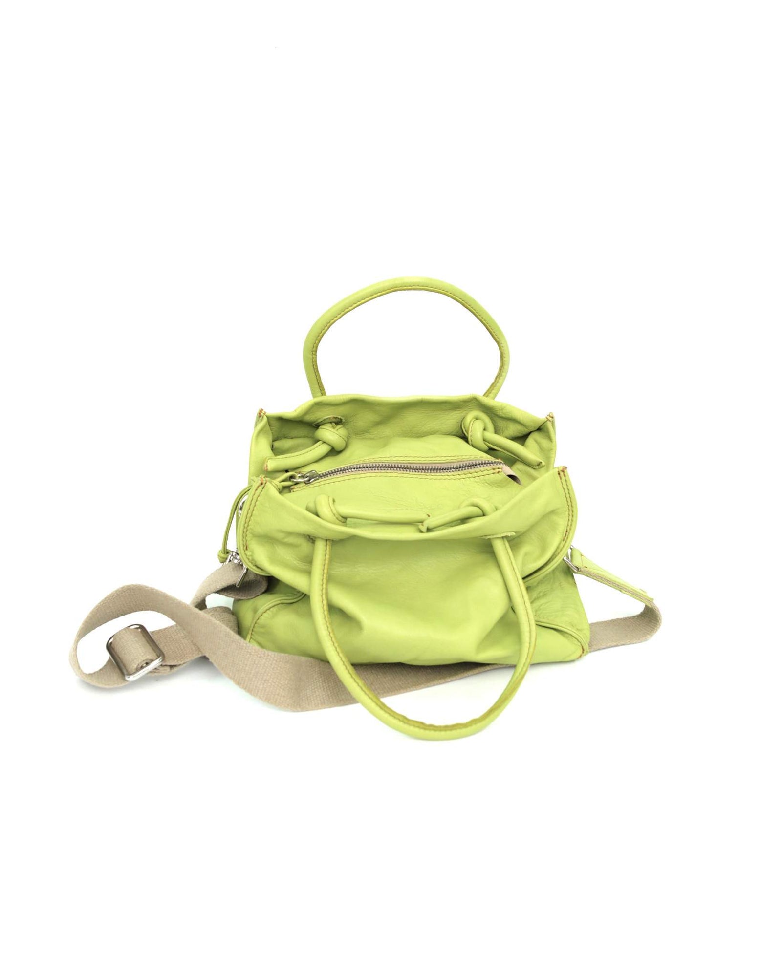 small lime green leather bag