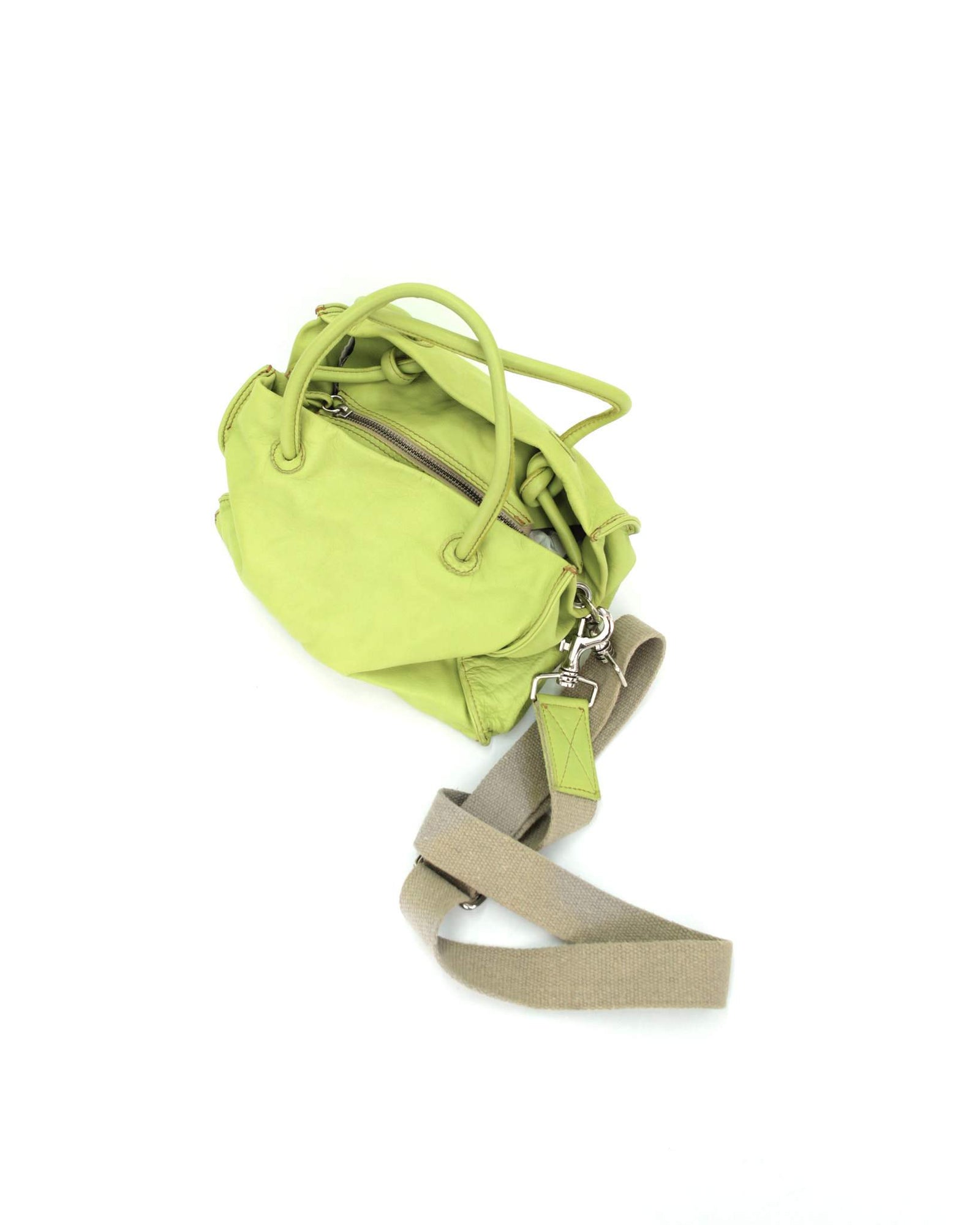 small lime green leather bag