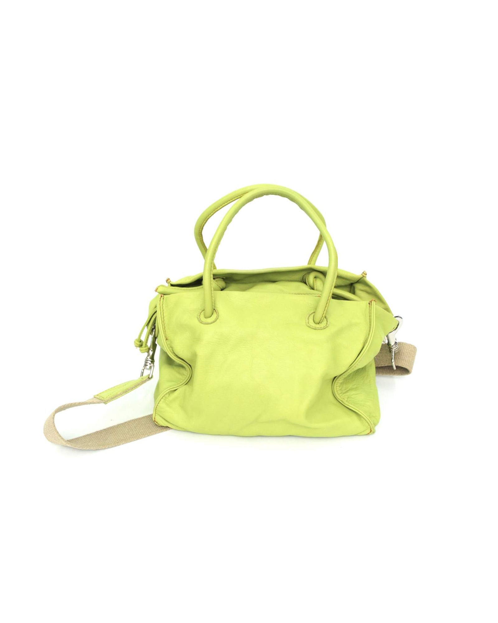 small lime green leather bag