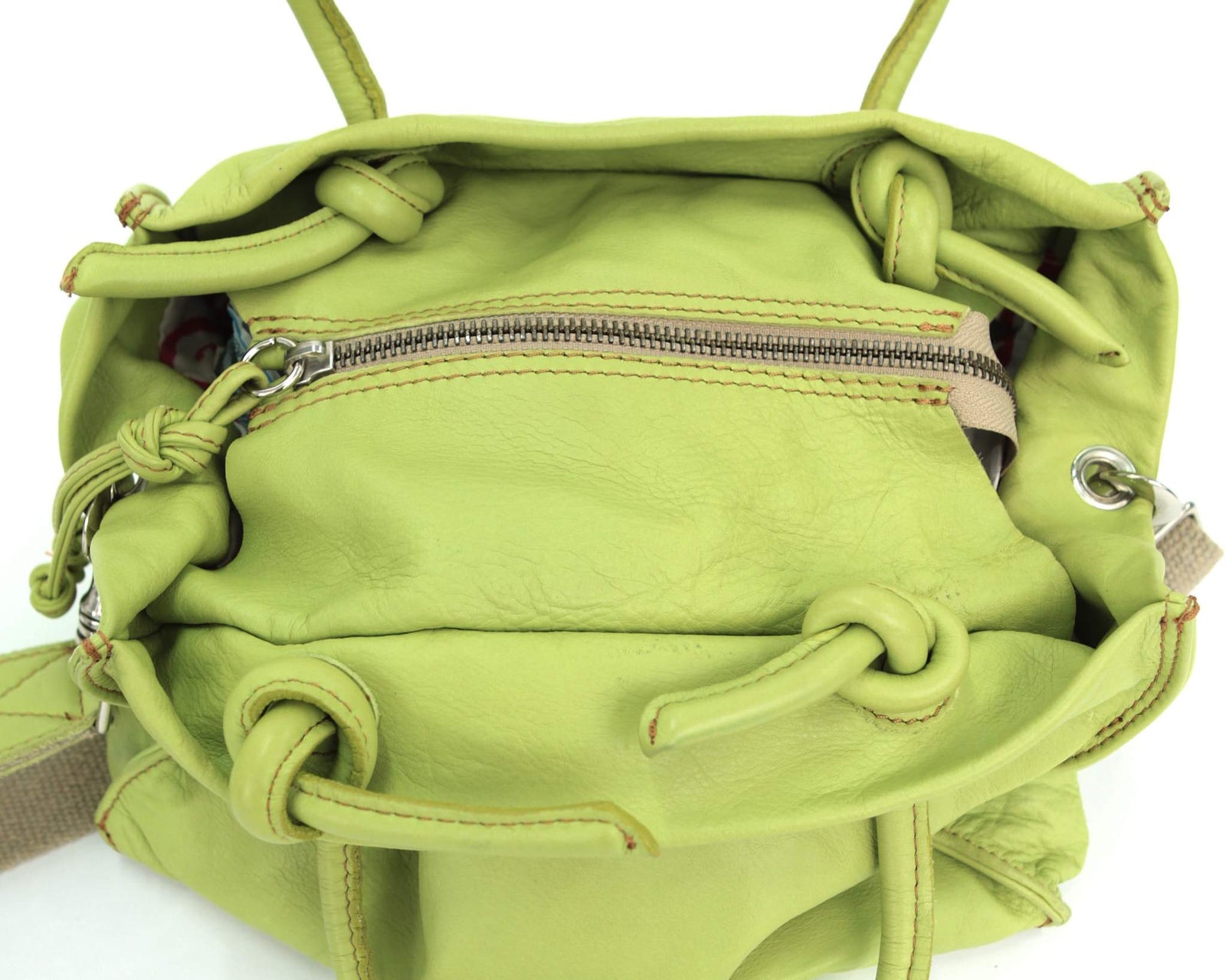 small lime green leather bag