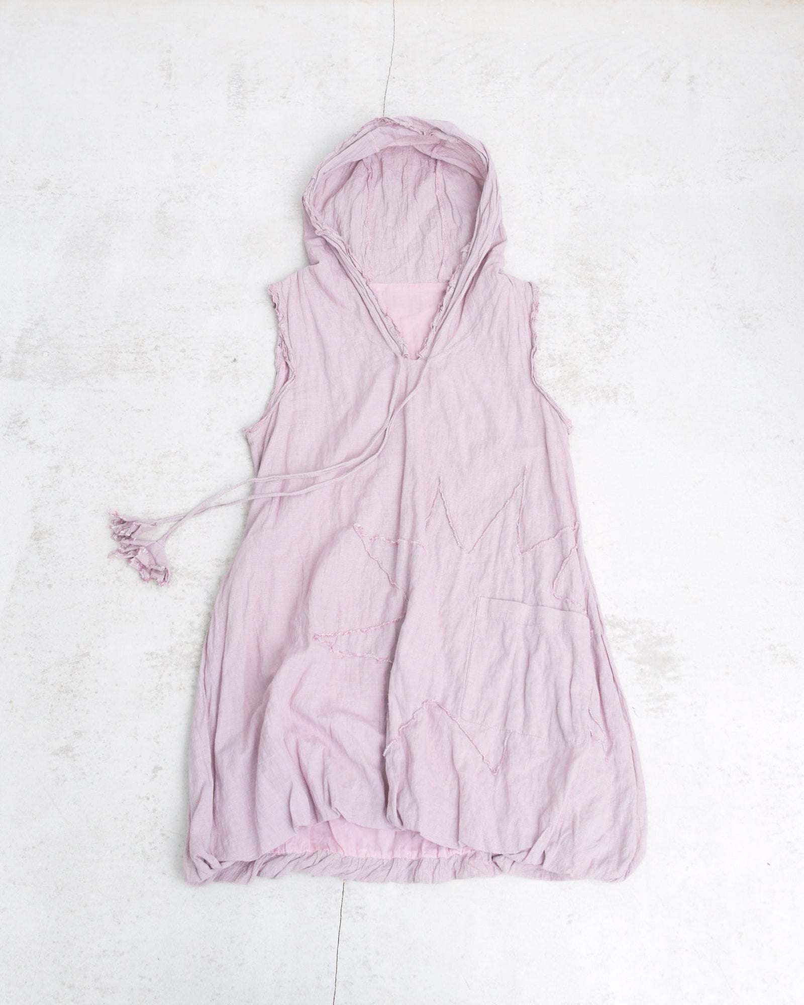 soft pink hooded dress