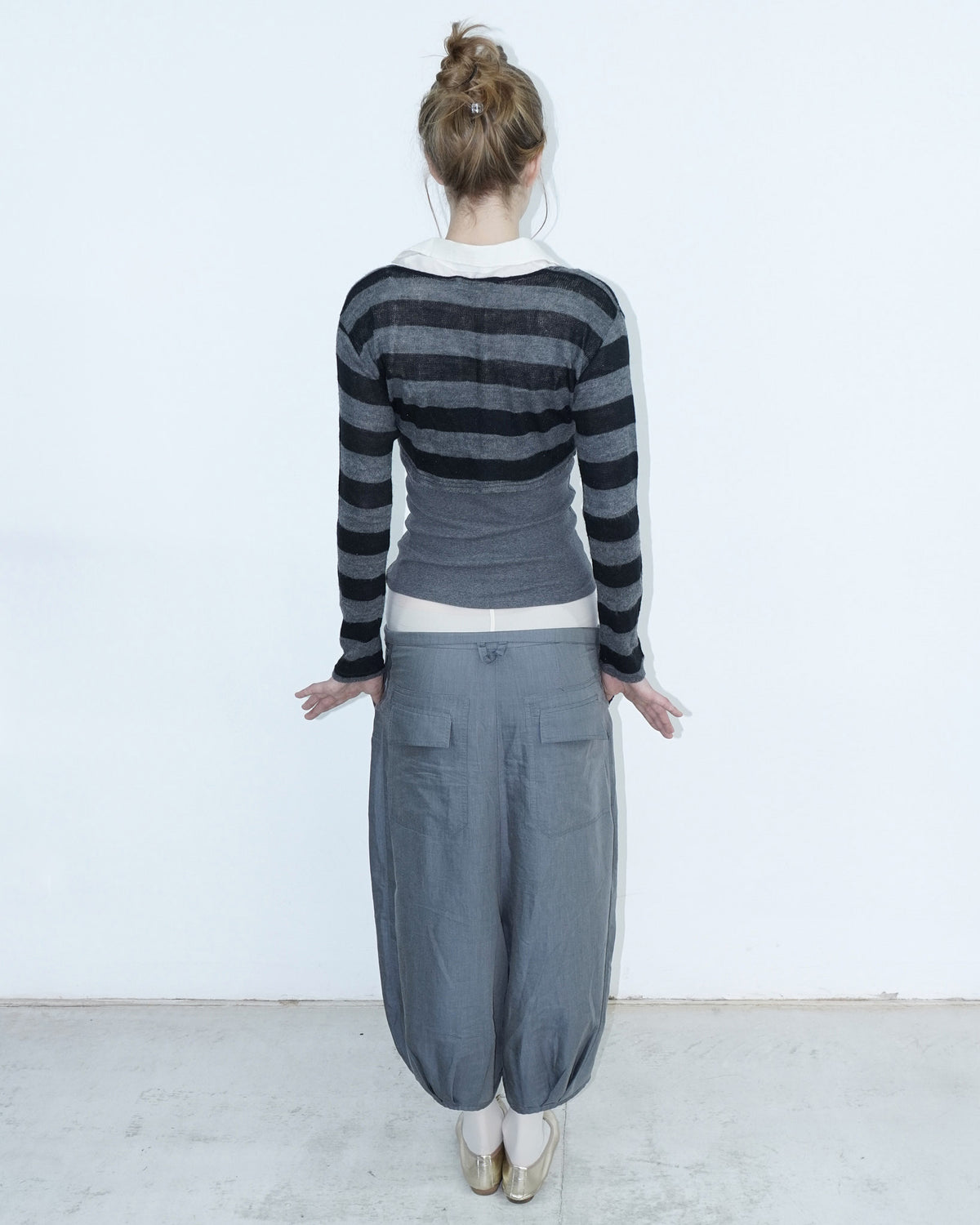 striped knit wool bolero