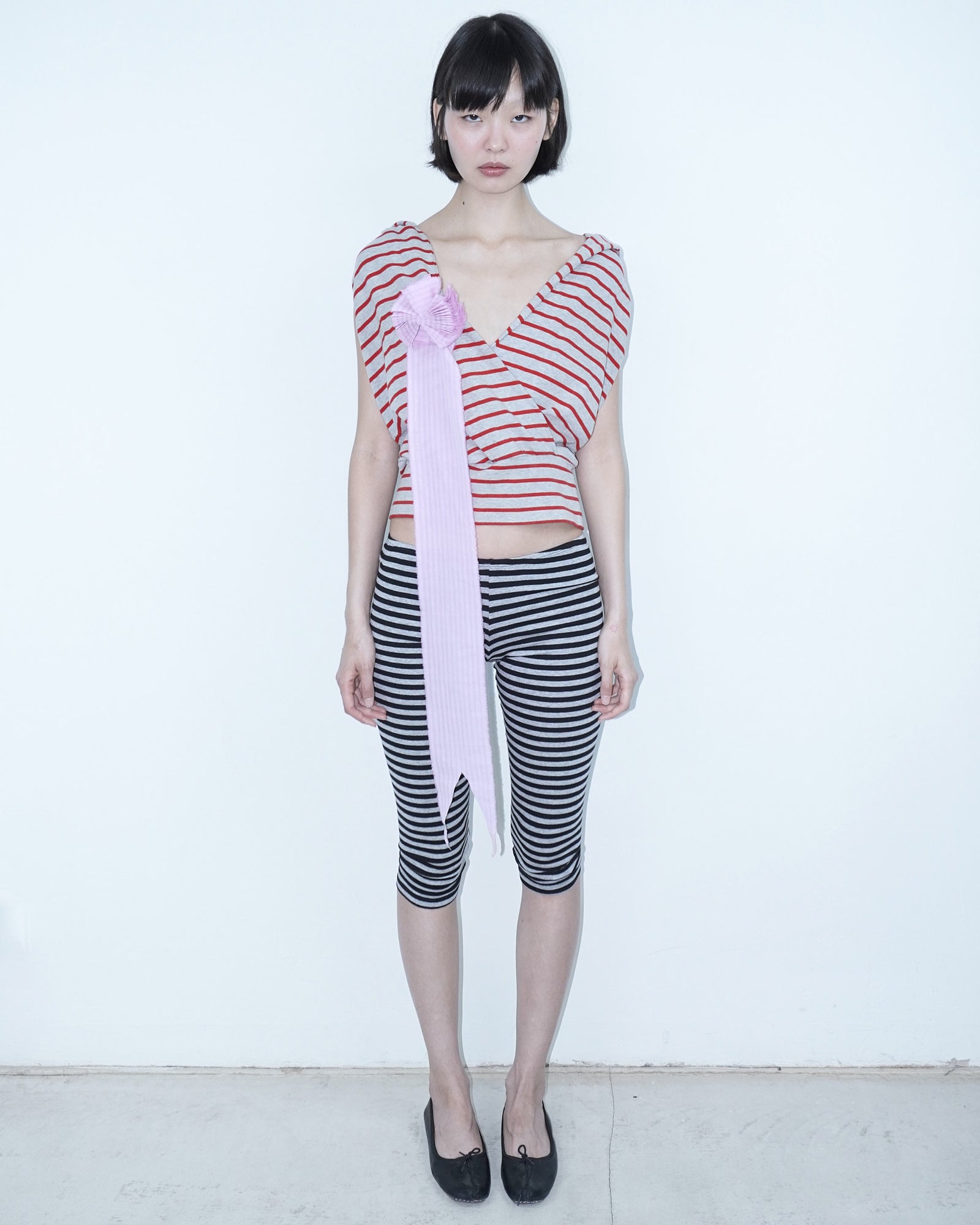 striped pink cockade