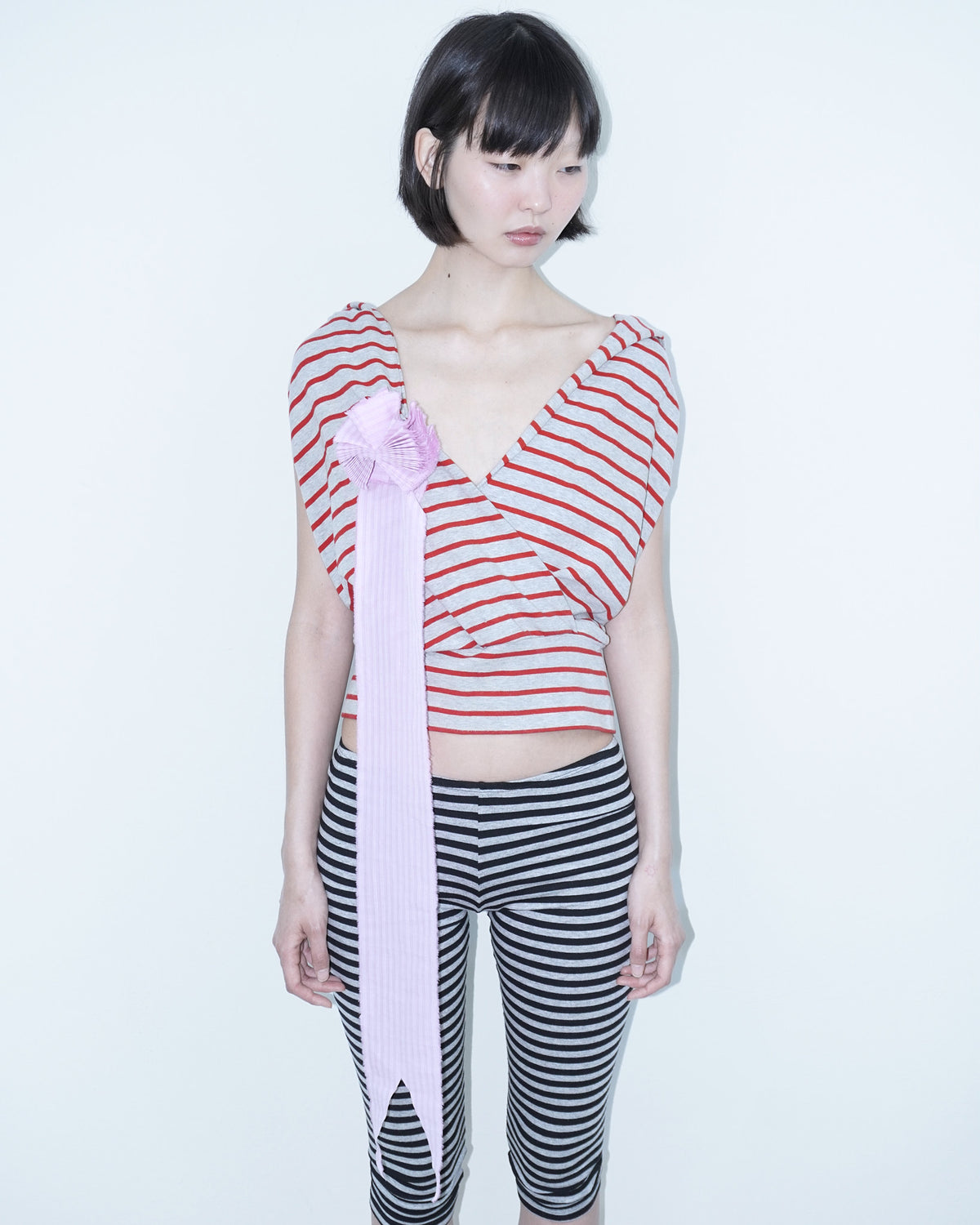 striped pink cockade
