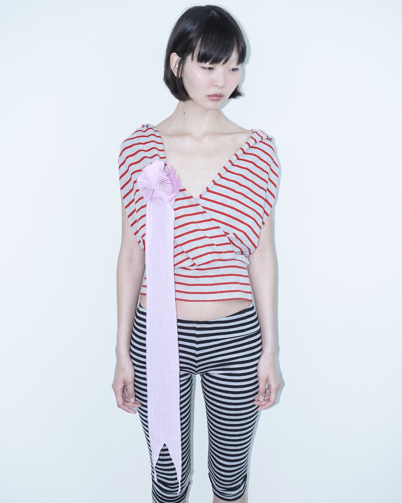 striped pink cockade