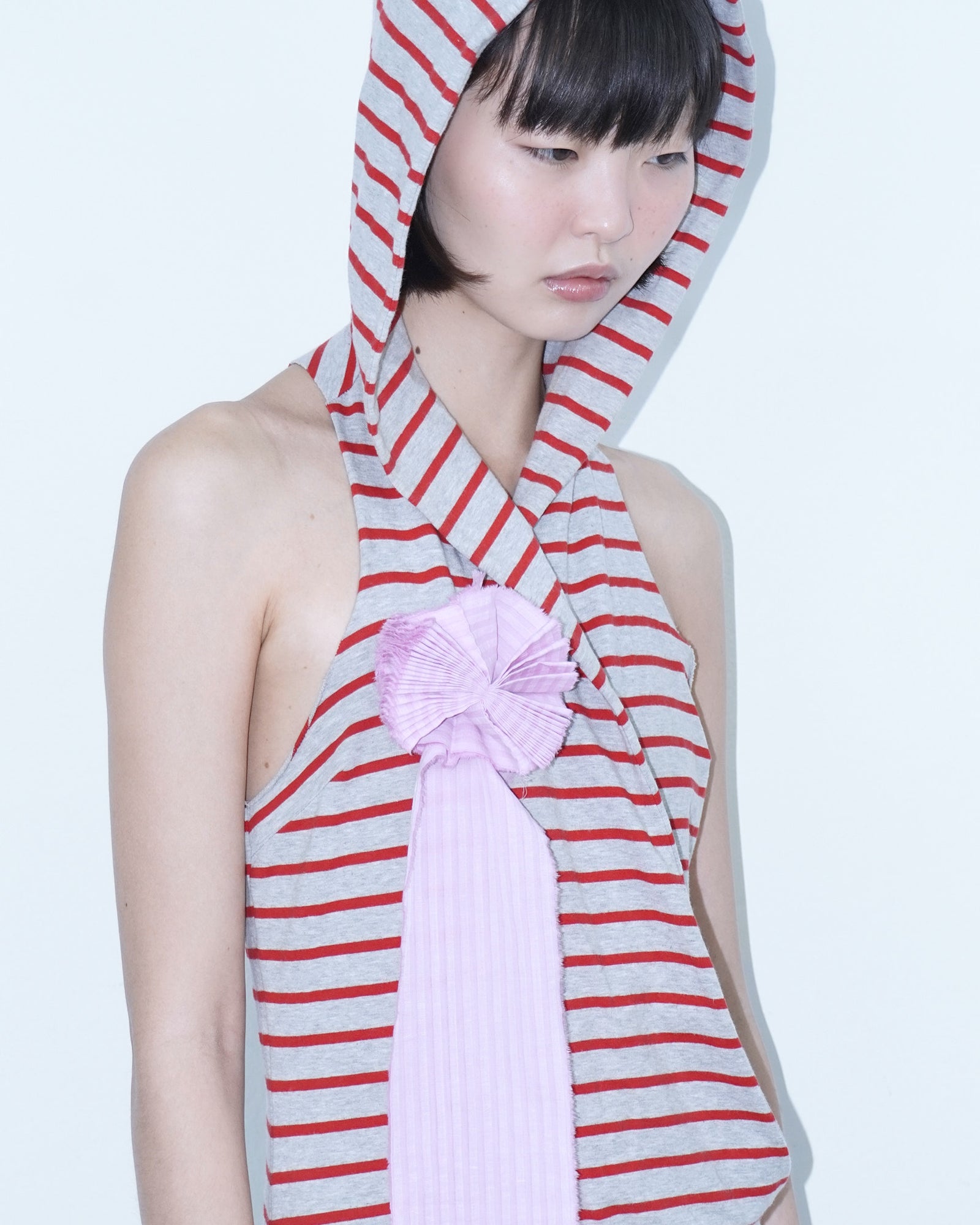 striped pink cockade